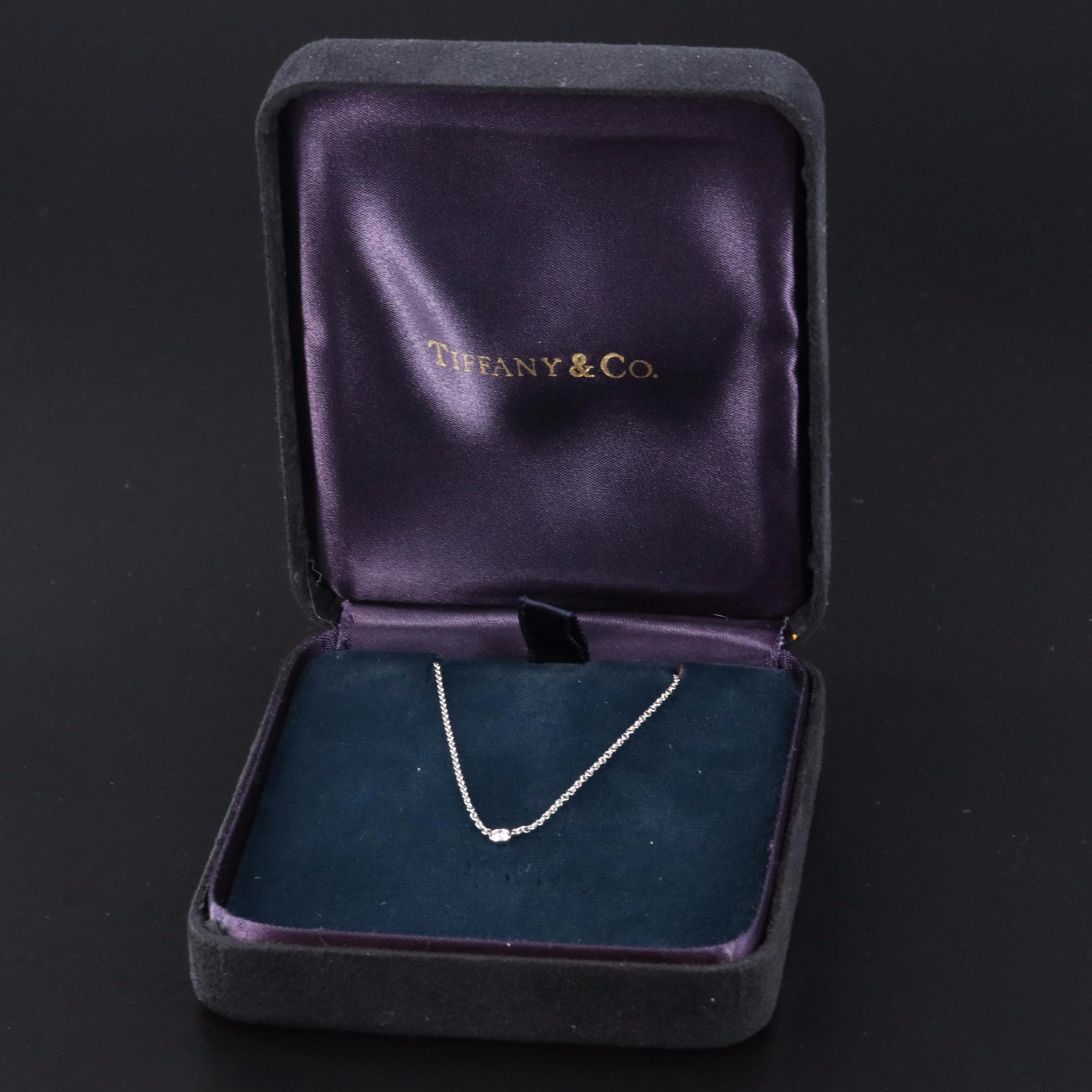 Elsa Peretti for Tiffany & Co. By the Yard Platinum 0.06 CT Diamond Necklace