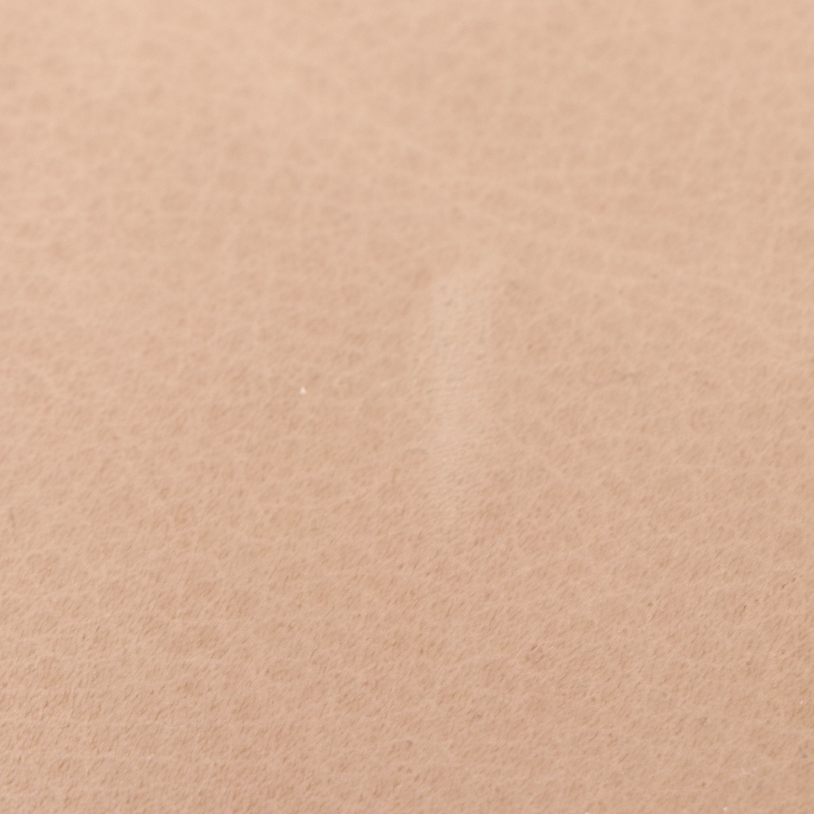 Nailhead Trimmed Beige Leather Ottoman