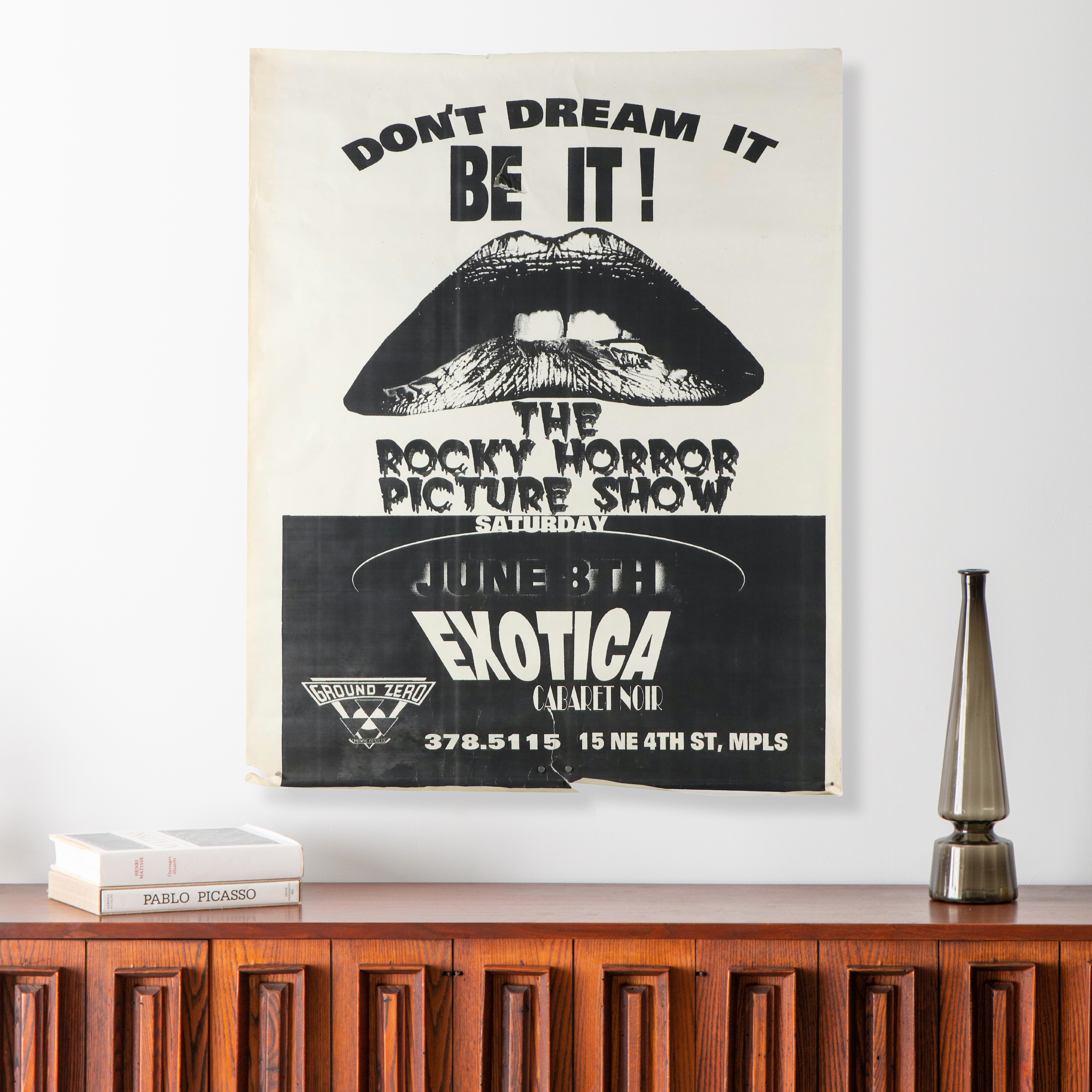 Ground Zero Cabaret Noir Poster for "The Rocky Horror Picture Show"