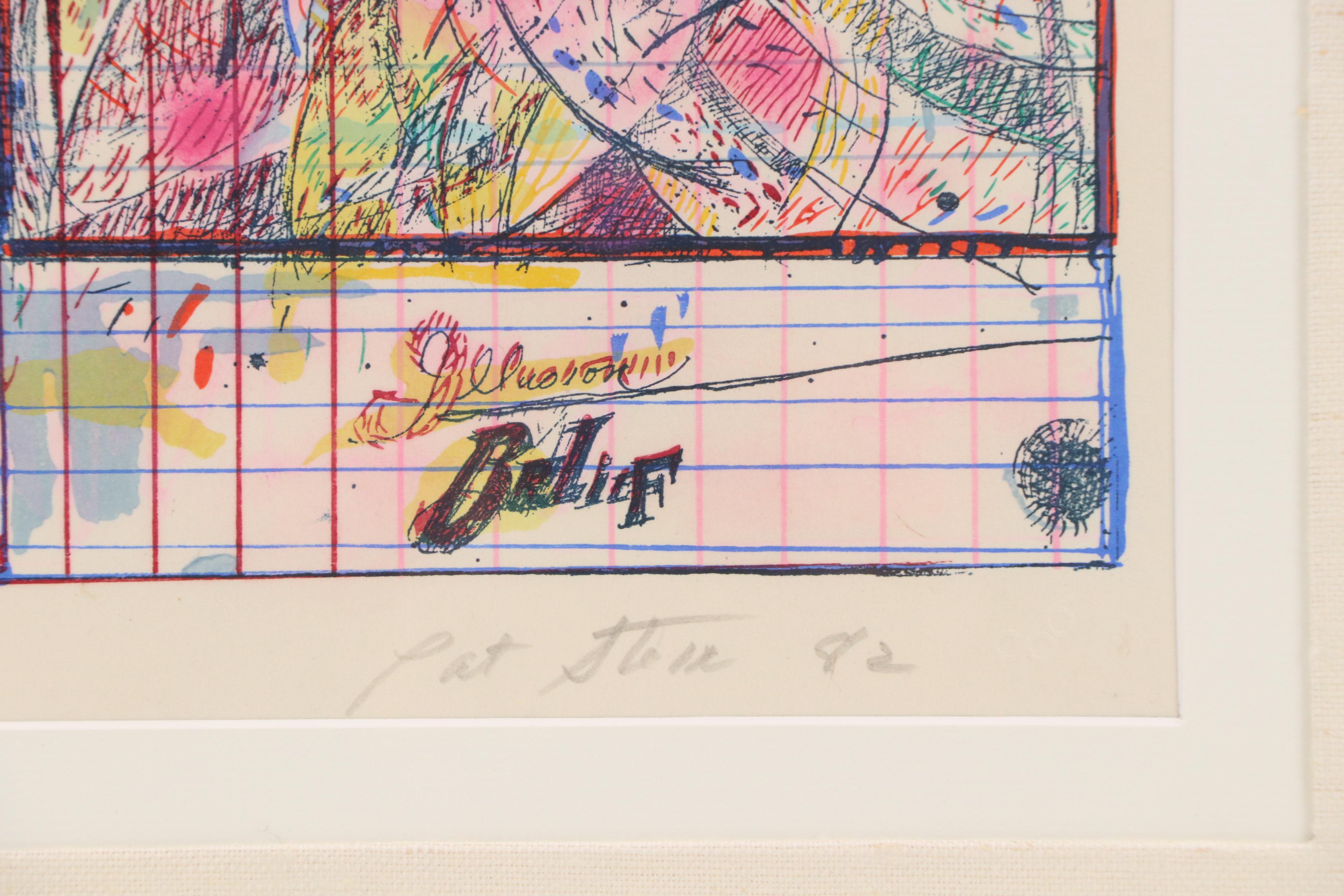 Pat Steir Woodblock "Kyoto Chrysanthemum," 1982