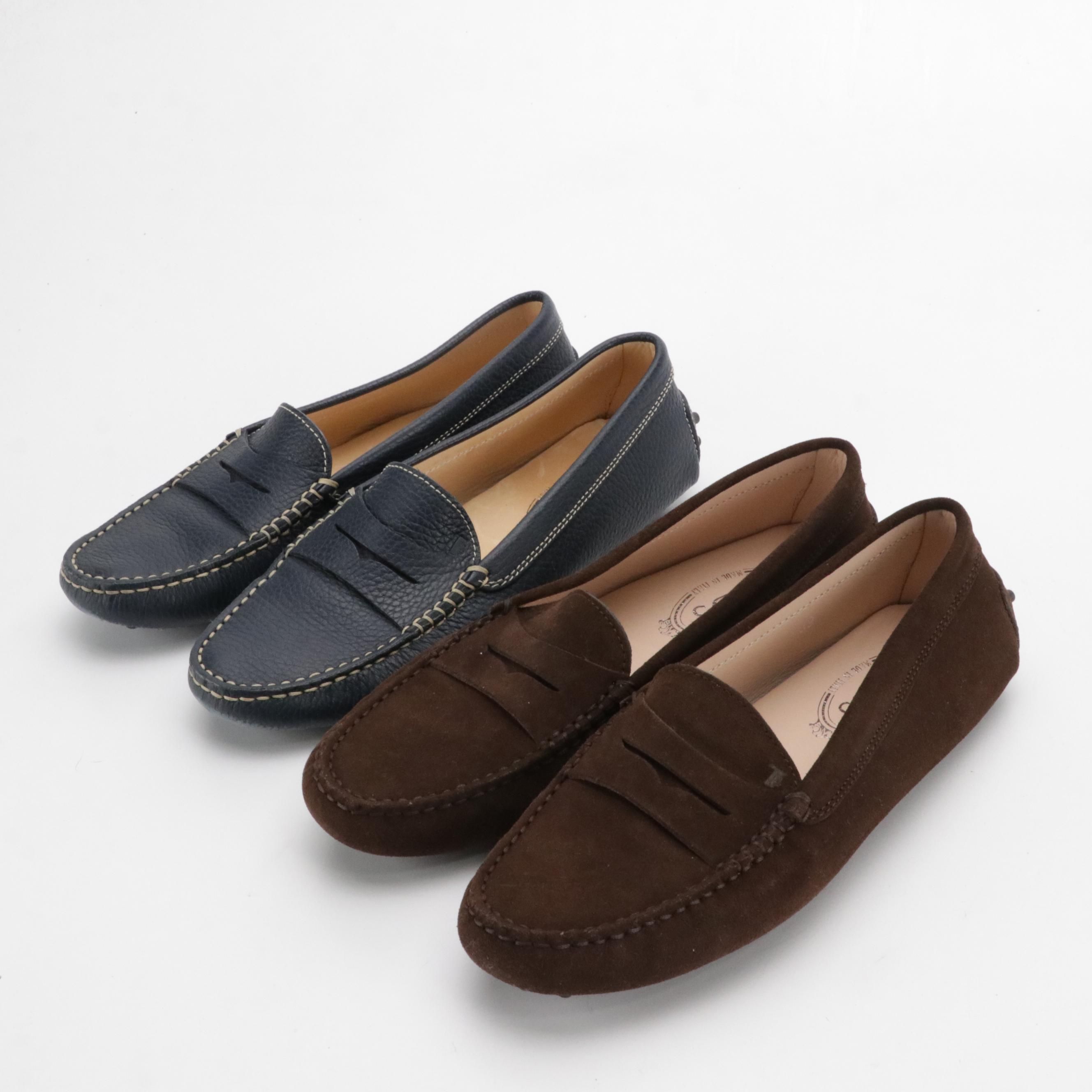 Tod's Gommino Driving Loafers in Leather and Suede