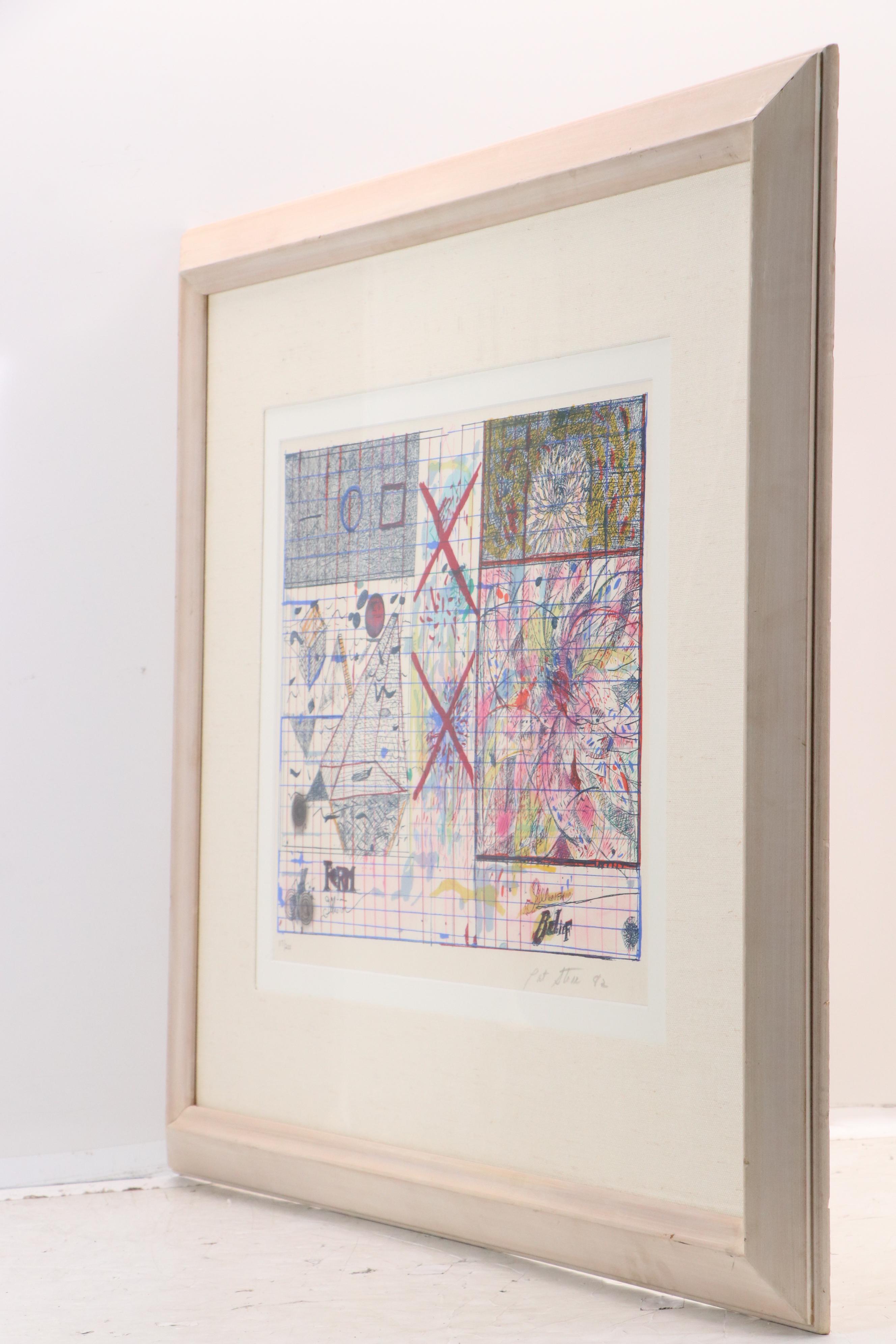 Pat Steir Woodblock "Kyoto Chrysanthemum," 1982