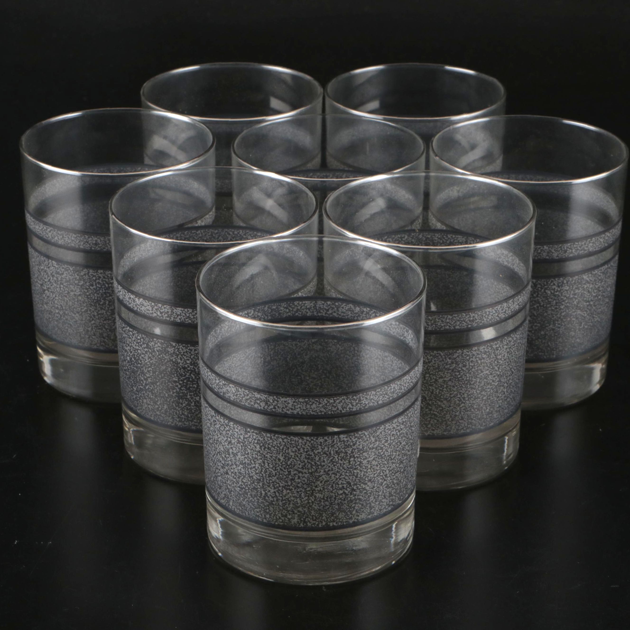 Grey Banded Cocktail Glasses