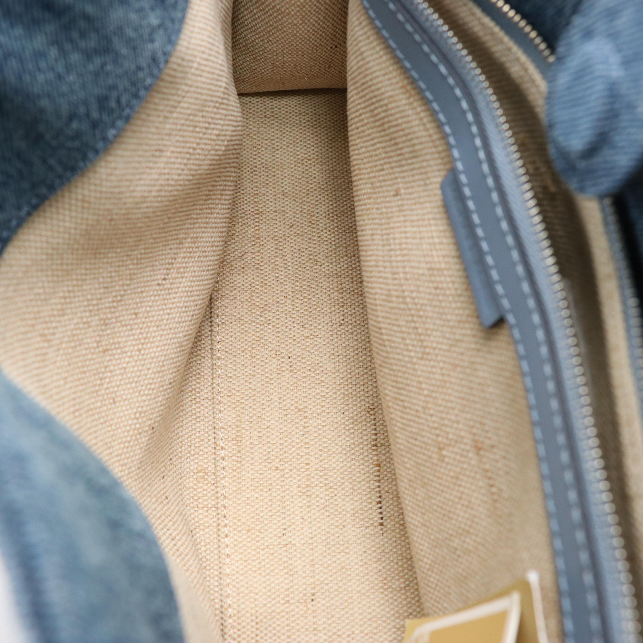 Michael Kors Denim "Scarlett" East West Satchel & Polka-Dot Nylon Zip Pouch