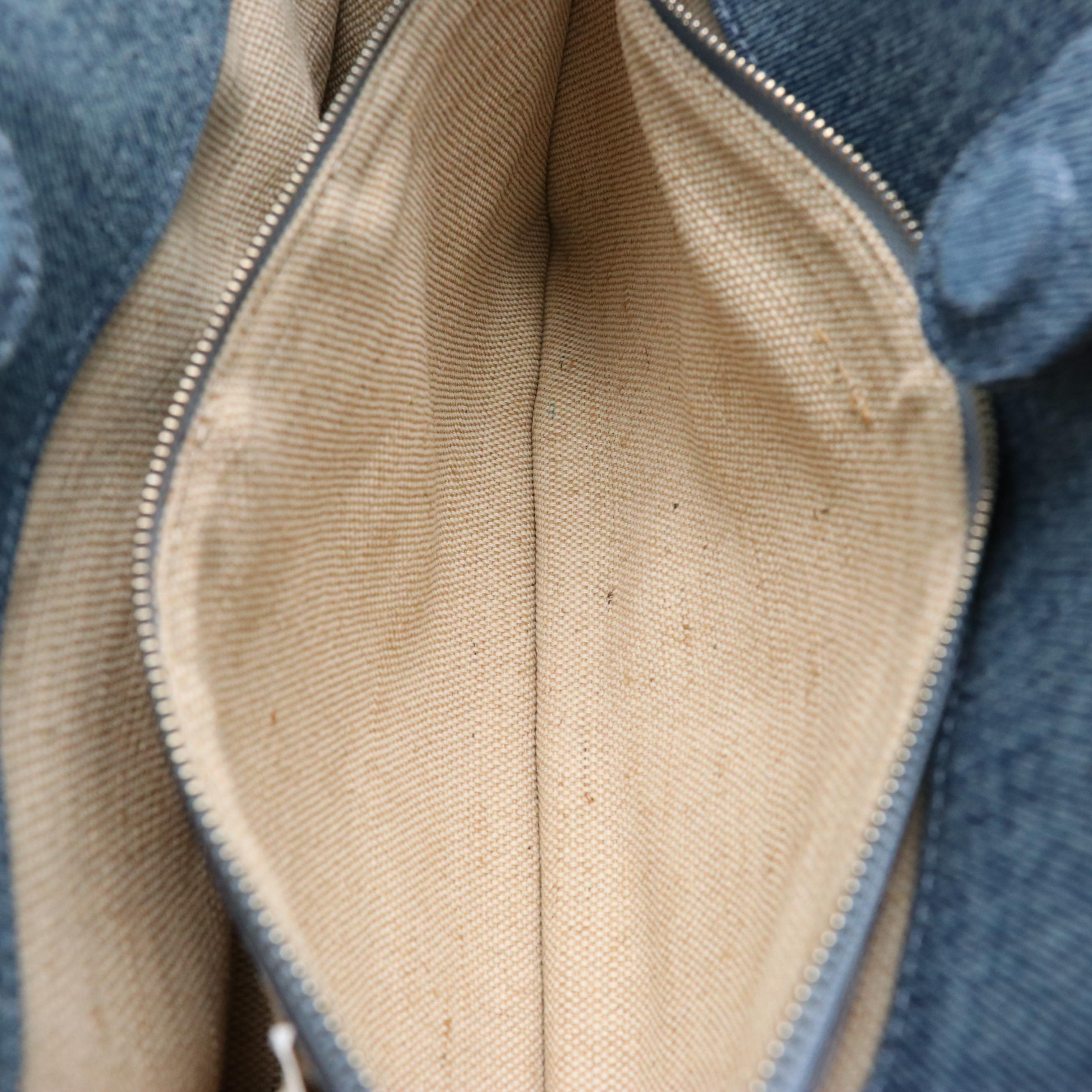 Michael Kors Denim "Scarlett" East West Satchel & Polka-Dot Nylon Zip Pouch