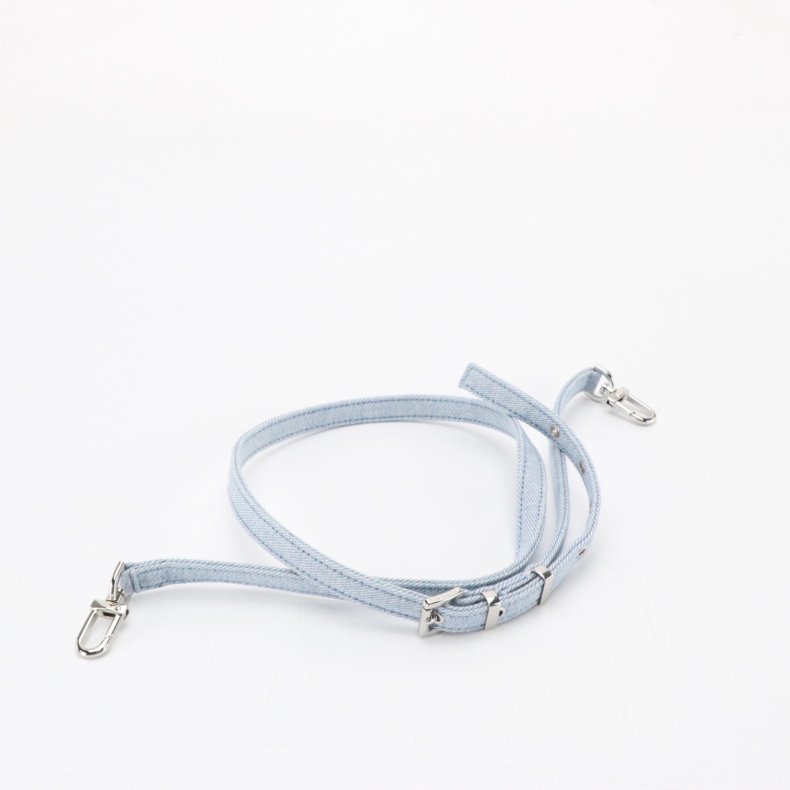 Michael Kors Denim "Scarlett" East West Satchel & Polka-Dot Nylon Zip Pouch