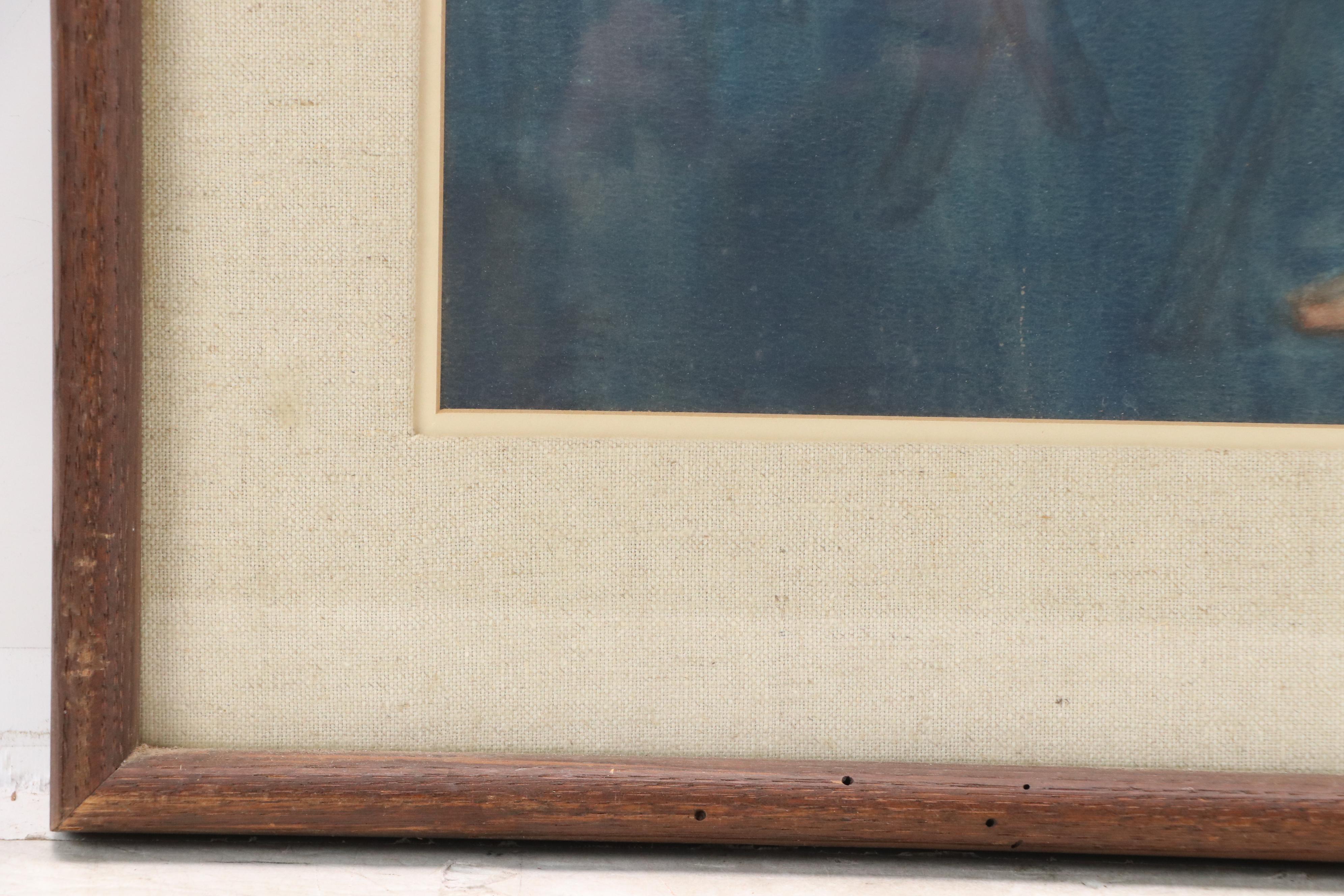 Cortland Butterfield Watercolor Painting of Female Nude, 20th Century