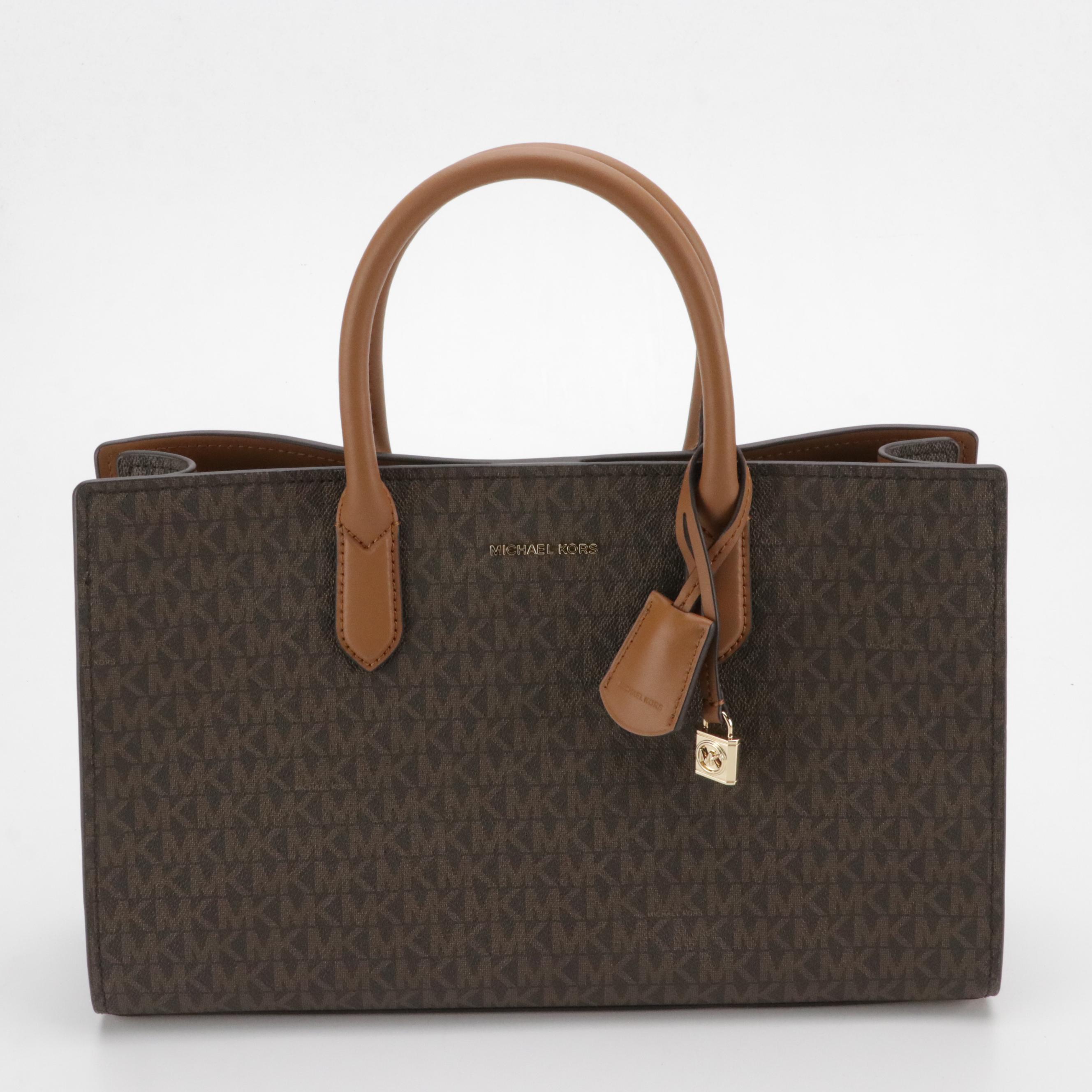 Michael Kors Medium East West Satchel and Large Sallie Tote in Signature Canvas