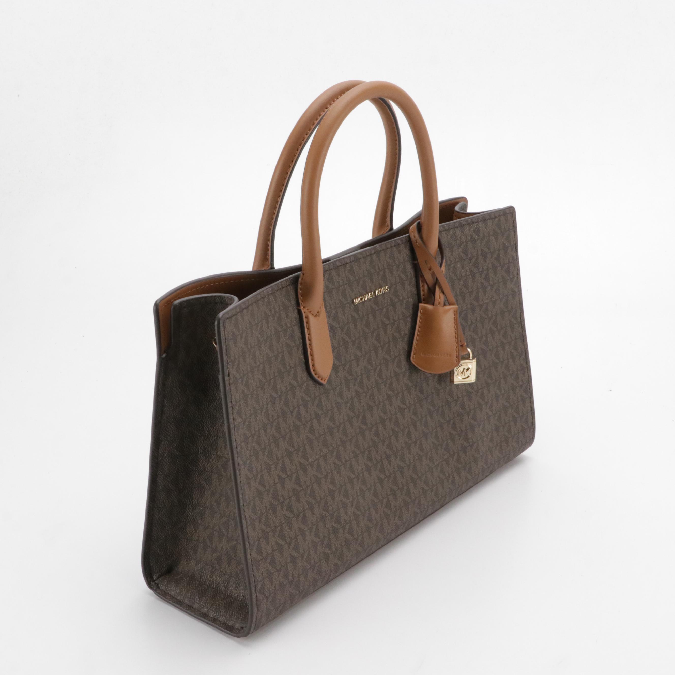 Michael Kors Medium East West Satchel and Large Sallie Tote in Signature Canvas