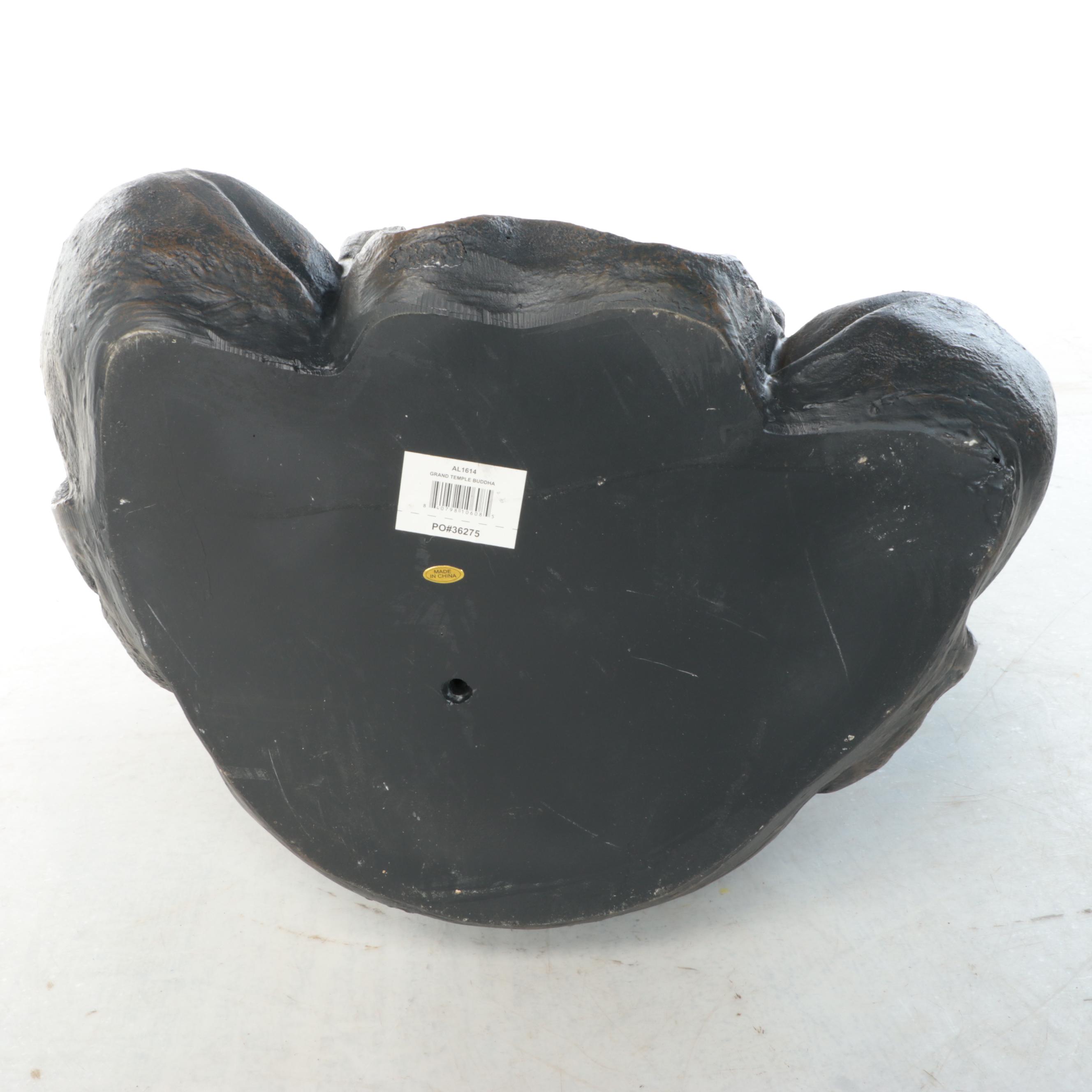 Amitabha Buddha Statue with Pagoda Style Lanterns and Lights