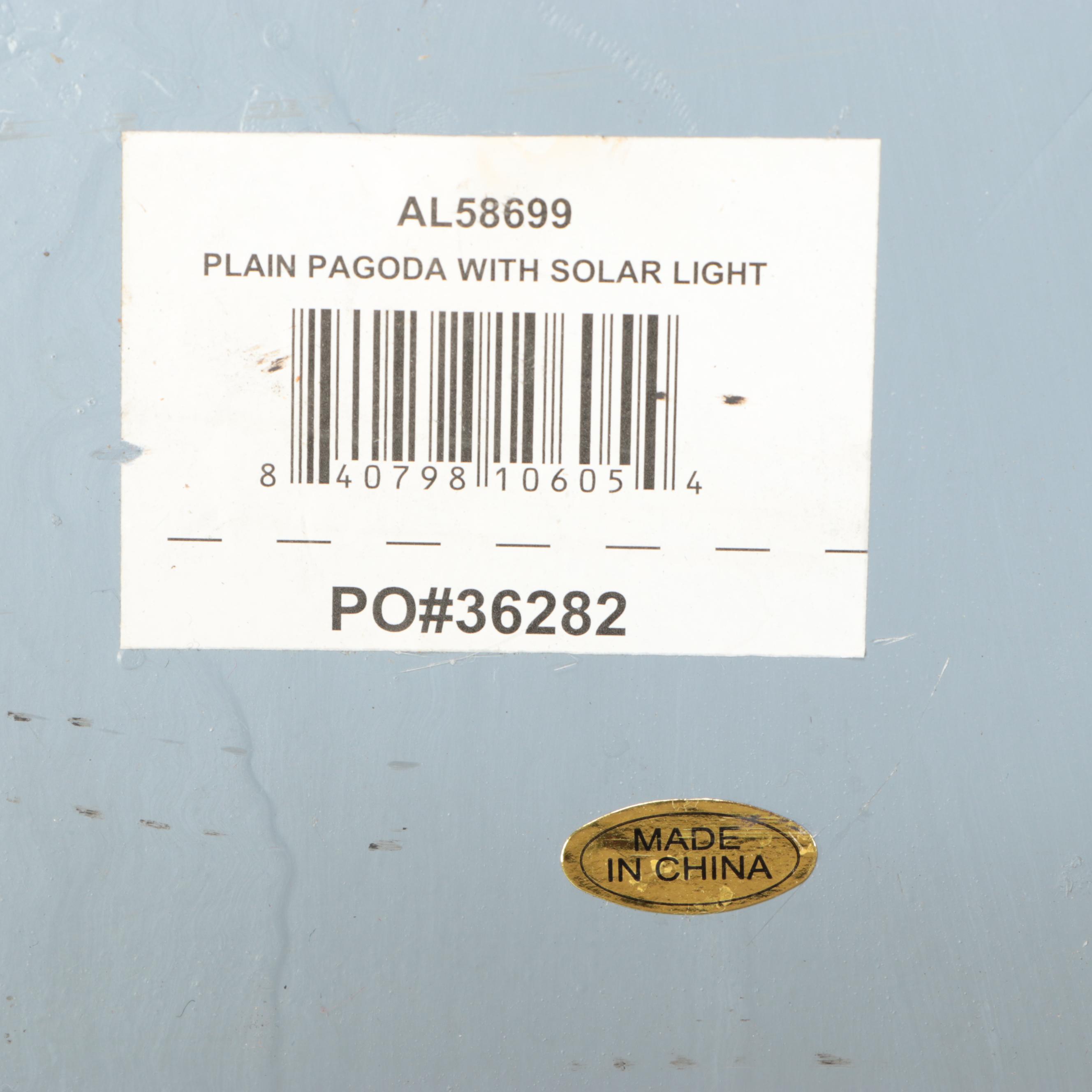 Amitabha Buddha Statue with Pagoda Style Lanterns and Lights