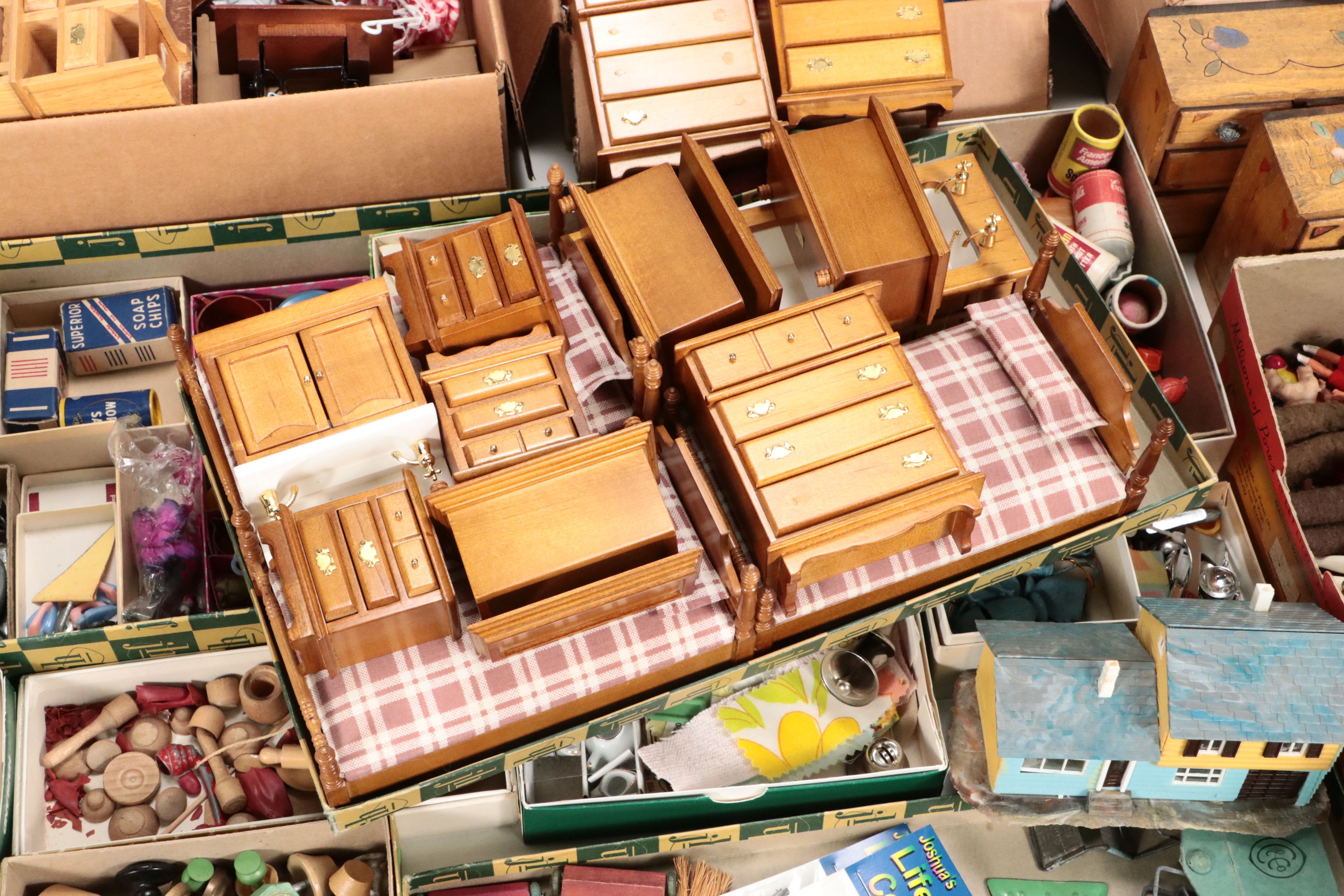 Dollhouse Furniture and Miniature Décor with Cracker Jack Prizes, More Toys