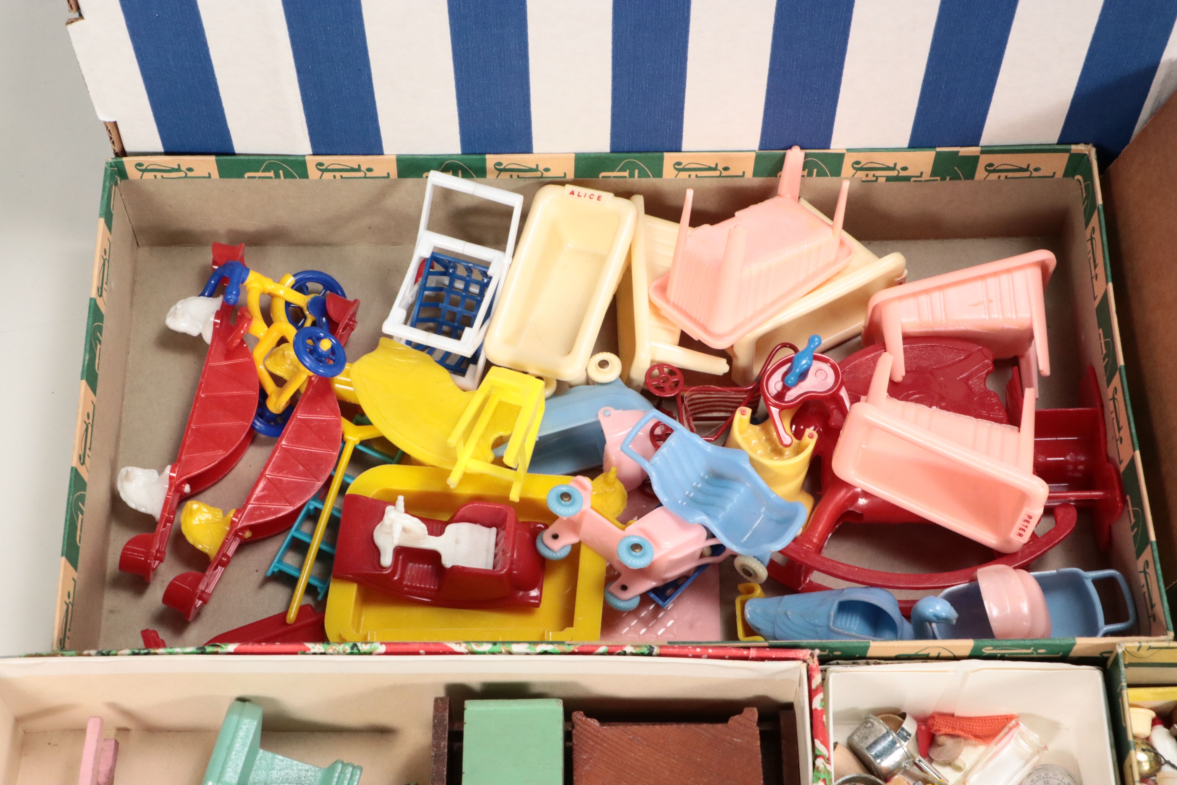 Dollhouse Furniture and Miniature Décor with Cracker Jack Prizes, More Toys