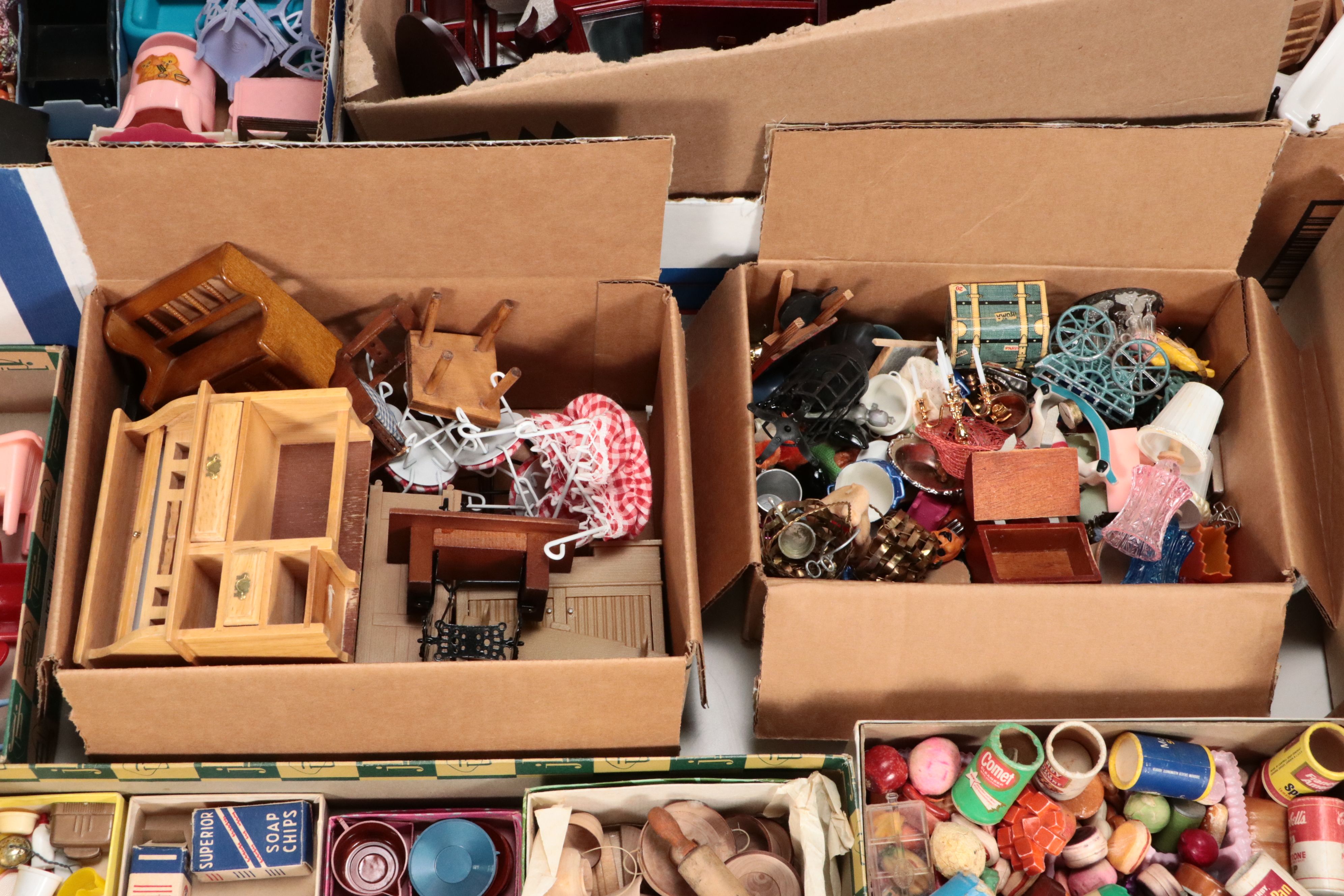 Dollhouse Furniture and Miniature Décor with Cracker Jack Prizes, More Toys