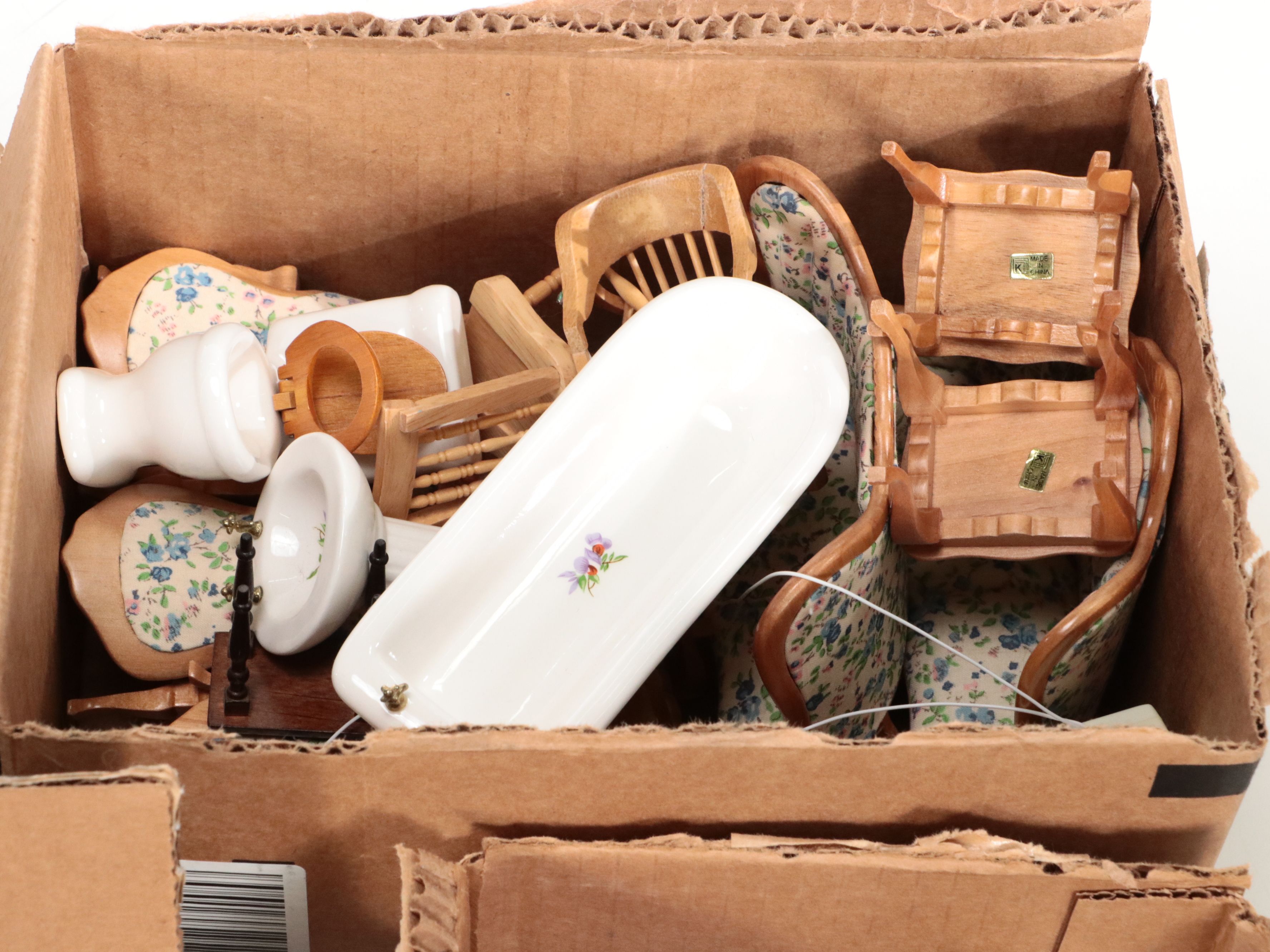 Dollhouse Furniture and Miniature Décor with Cracker Jack Prizes, More Toys