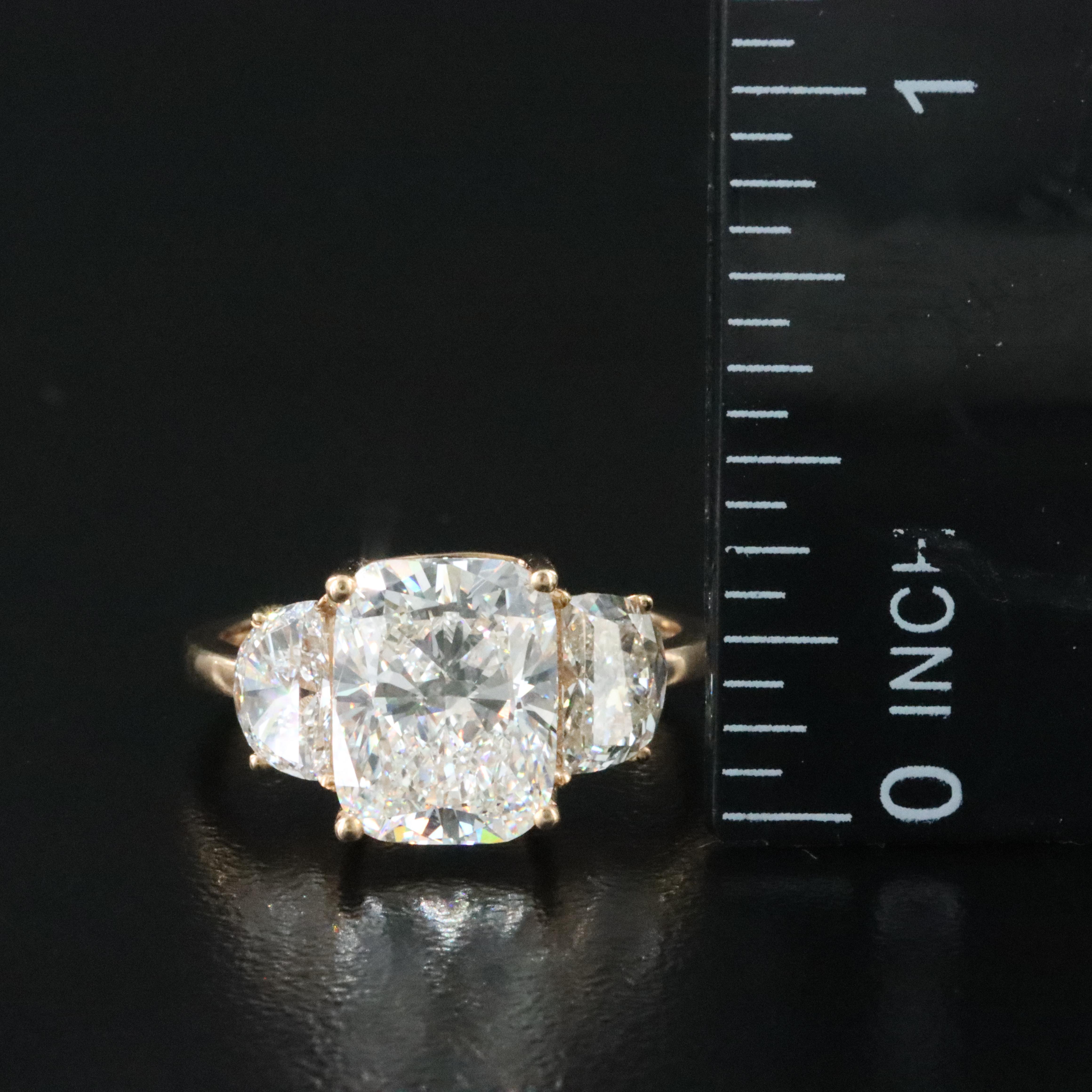 18K 3.99 CTW Lab Grown Diamond Ring with IGI Report