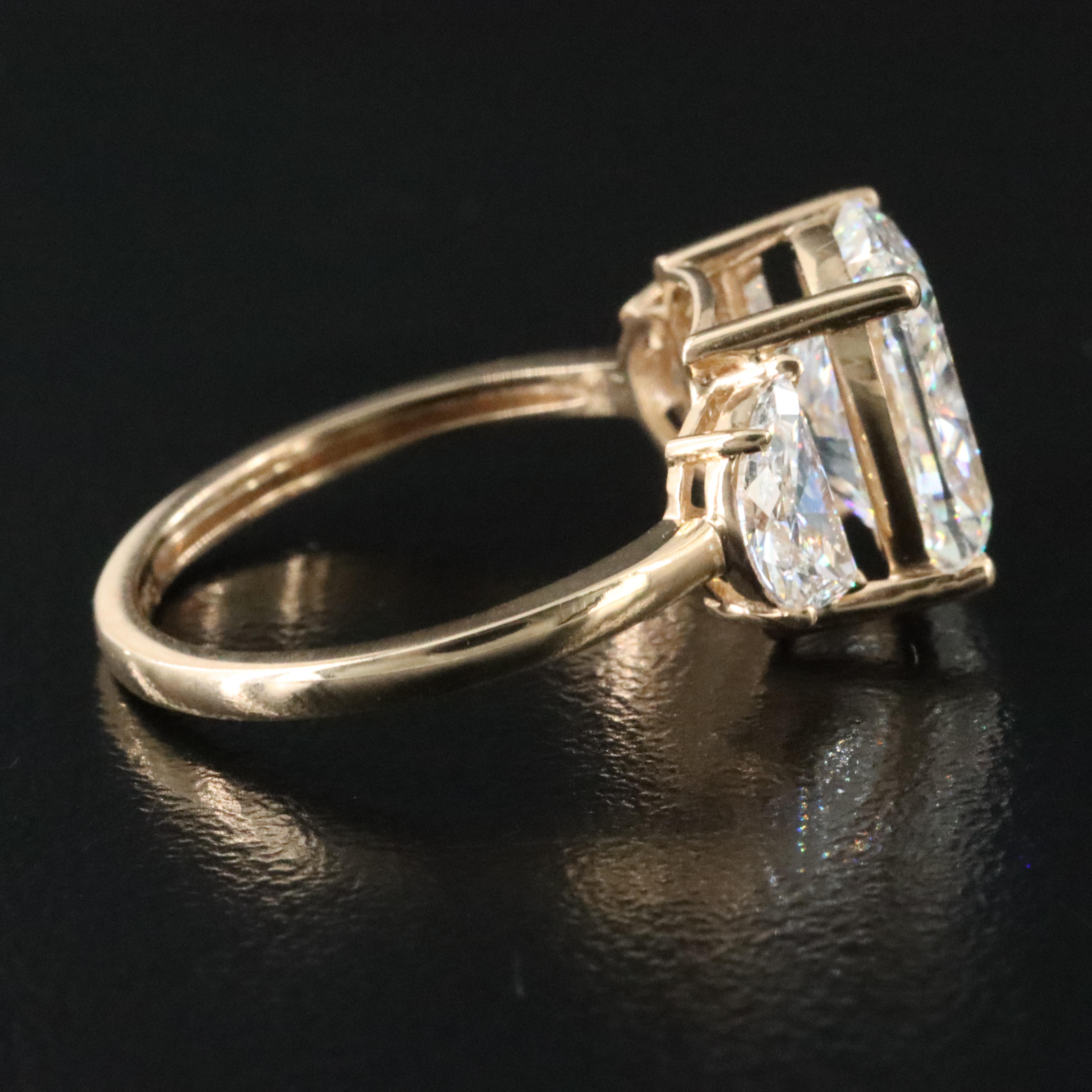 18K 3.99 CTW Lab Grown Diamond Ring with IGI Report