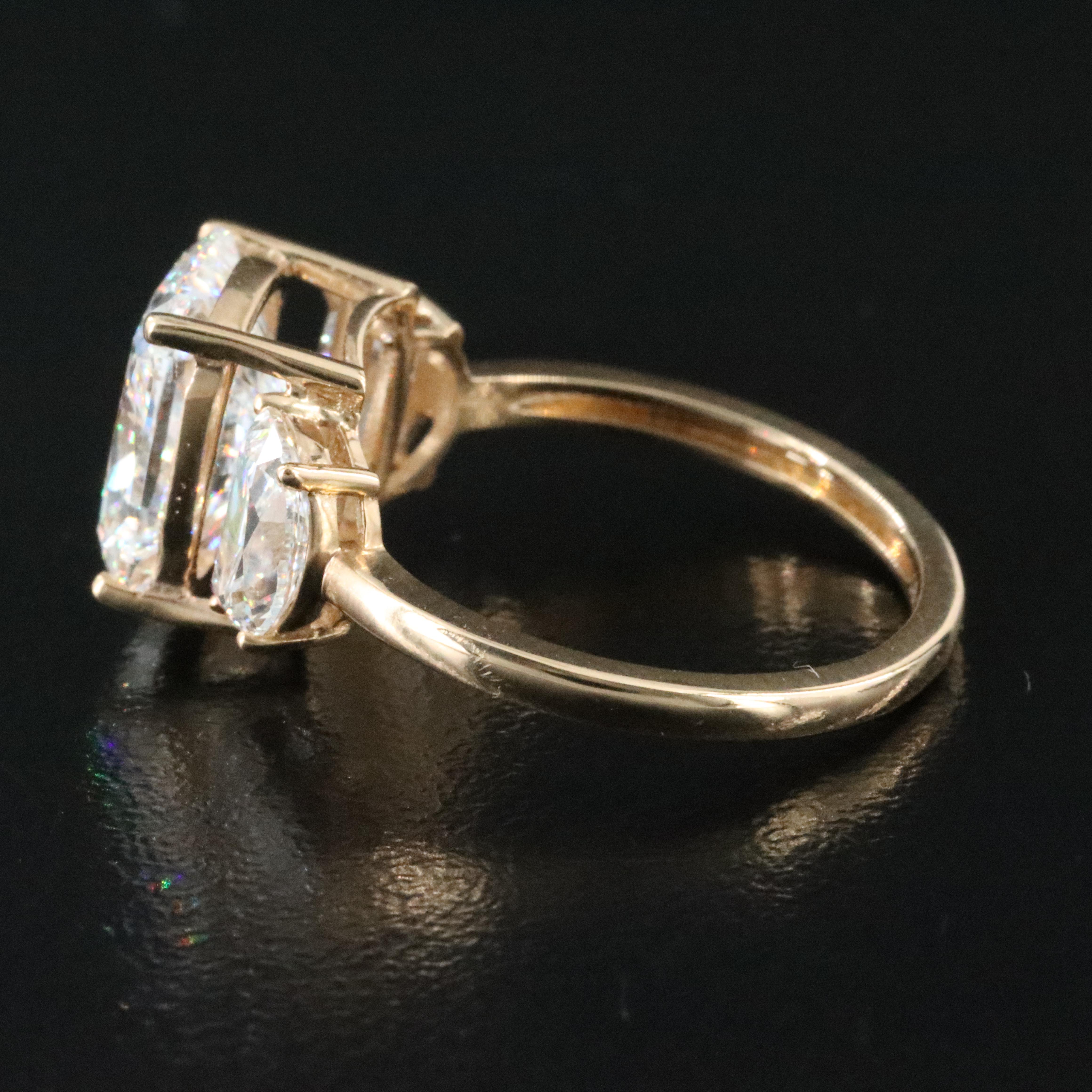18K 3.99 CTW Lab Grown Diamond Ring with IGI Report