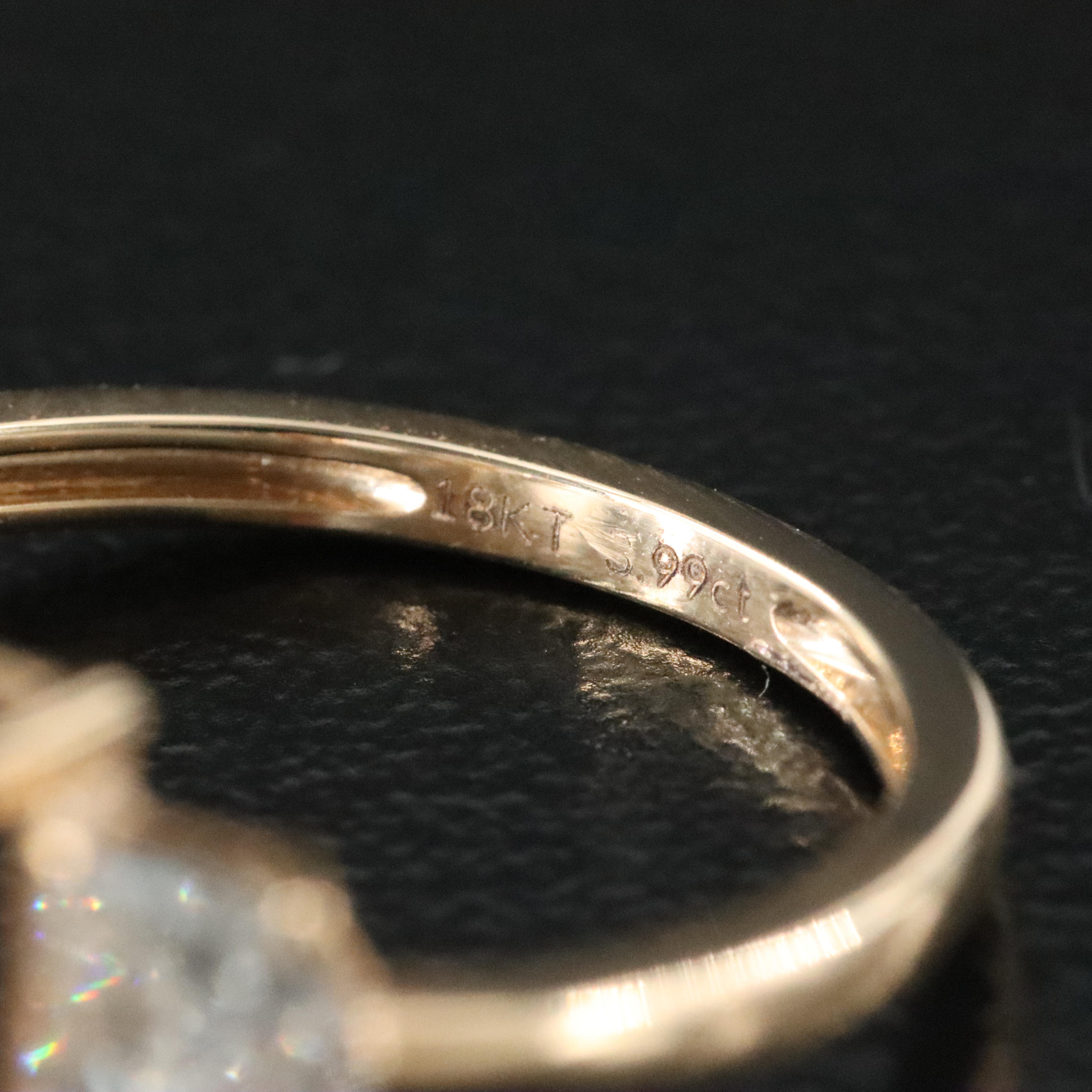 18K 3.99 CTW Lab Grown Diamond Ring with IGI Report