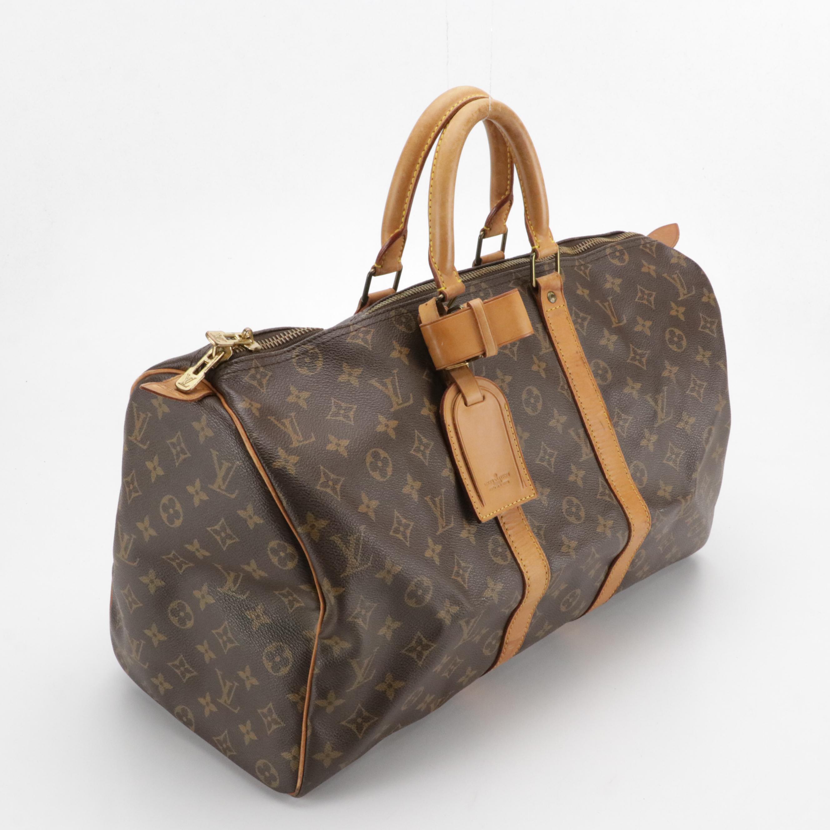Louis Vuitton Keepall 45 in Monogram Canvas and Vachetta Leather