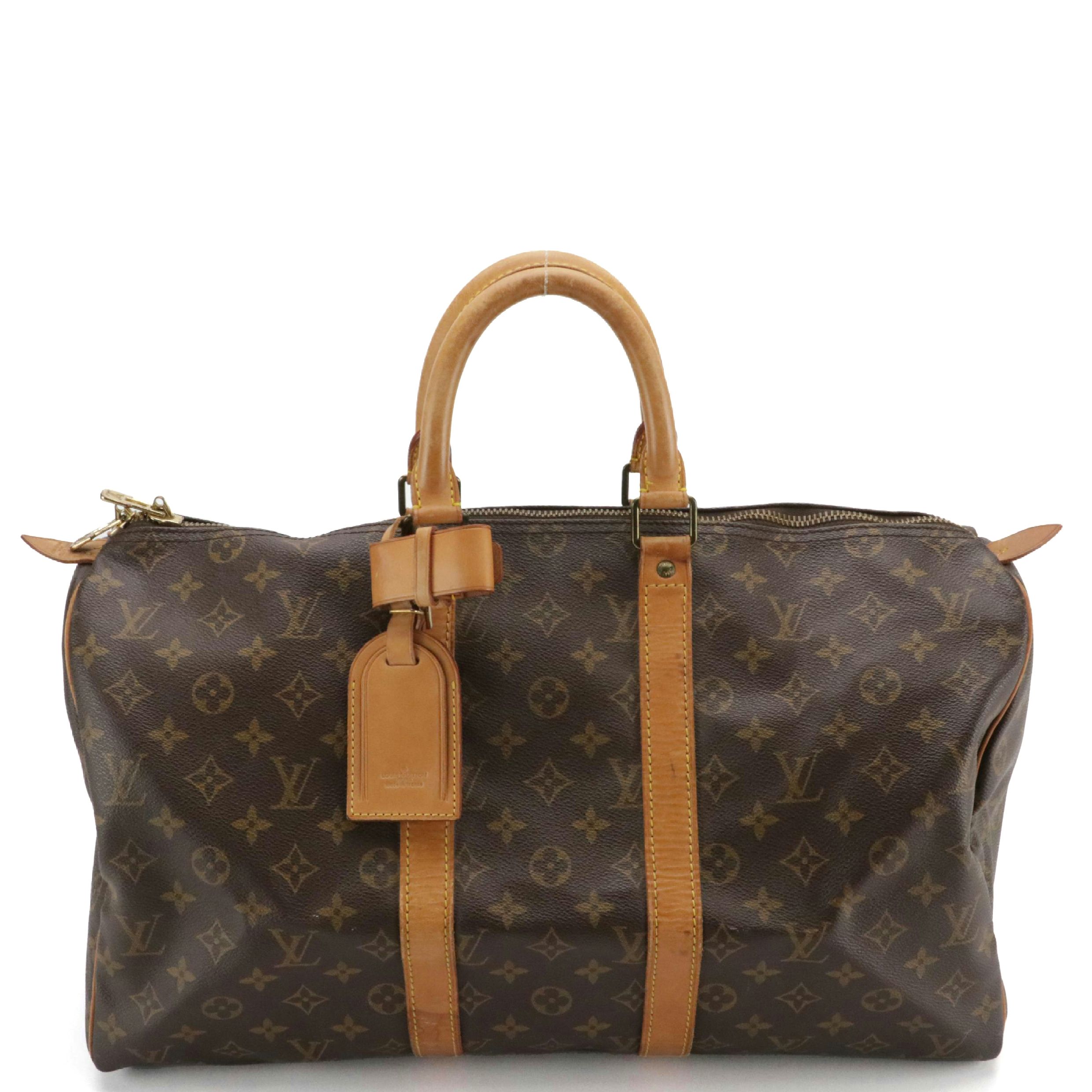Louis Vuitton Keepall 45 in Monogram Canvas and Vachetta Leather