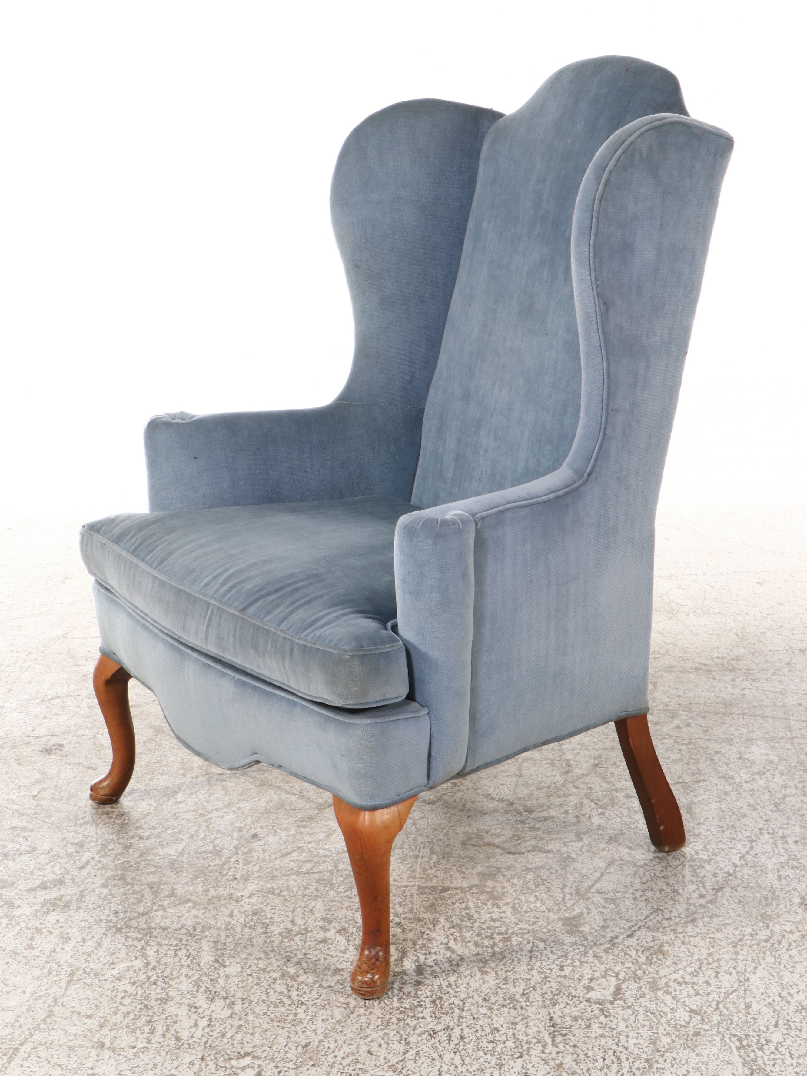 Wittenburg Furniture Queen Anne Style Wingback Chair, Late 20th Century