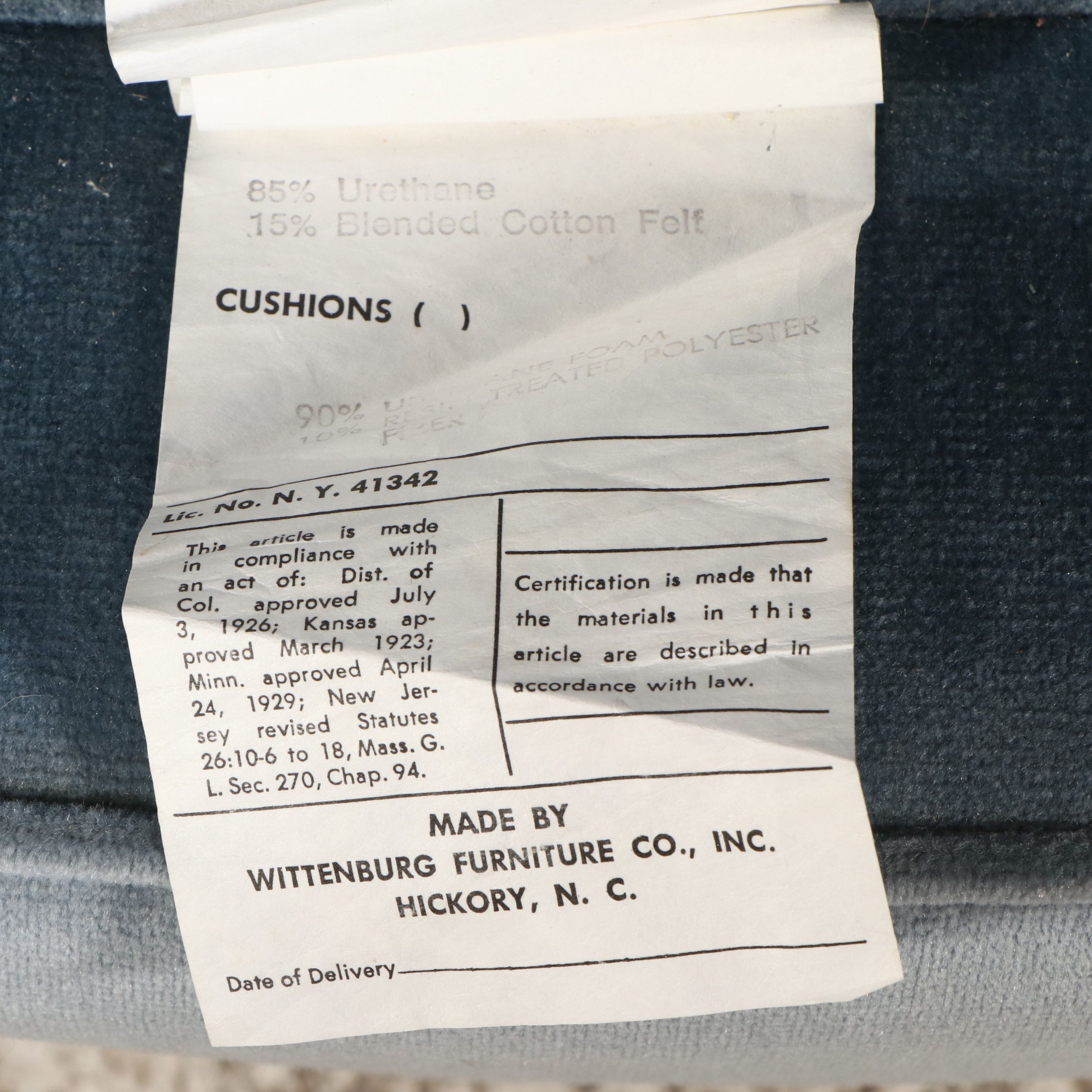 Wittenburg Furniture Queen Anne Style Wingback Chair, Late 20th Century