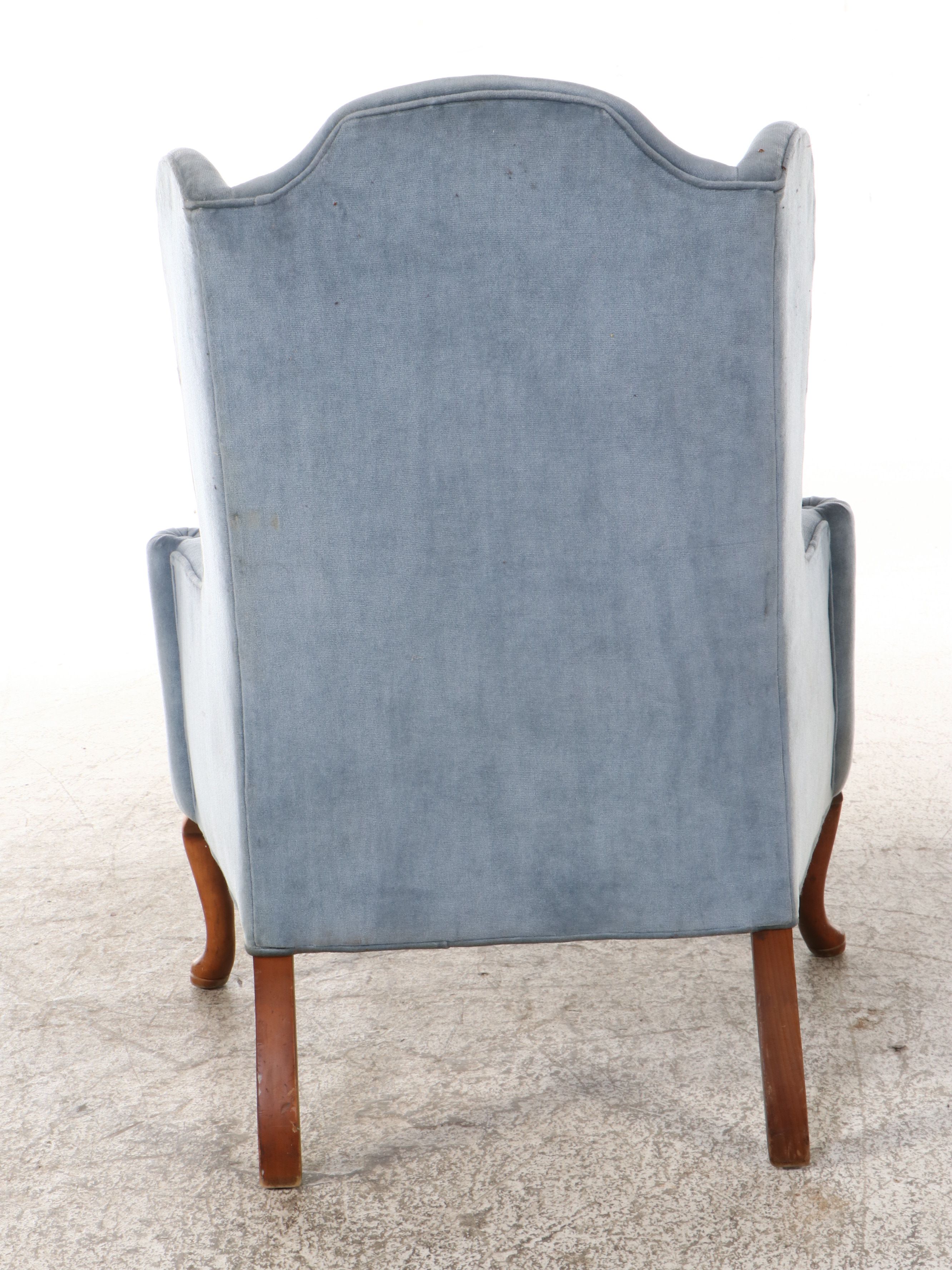 Wittenburg Furniture Queen Anne Style Wingback Chair, Late 20th Century