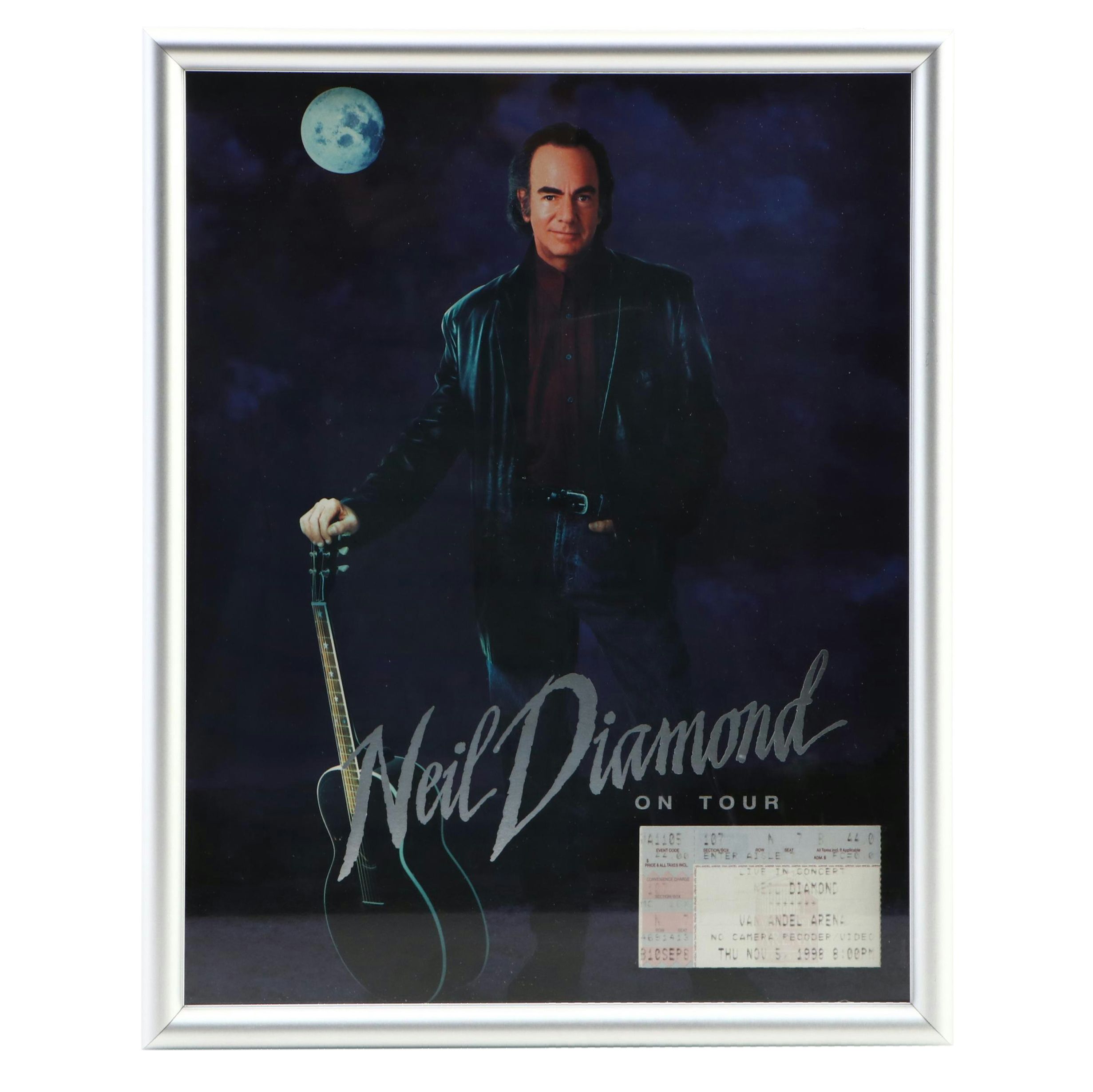 Neil Diamond on Tour Concert Program and Ticket, 1998