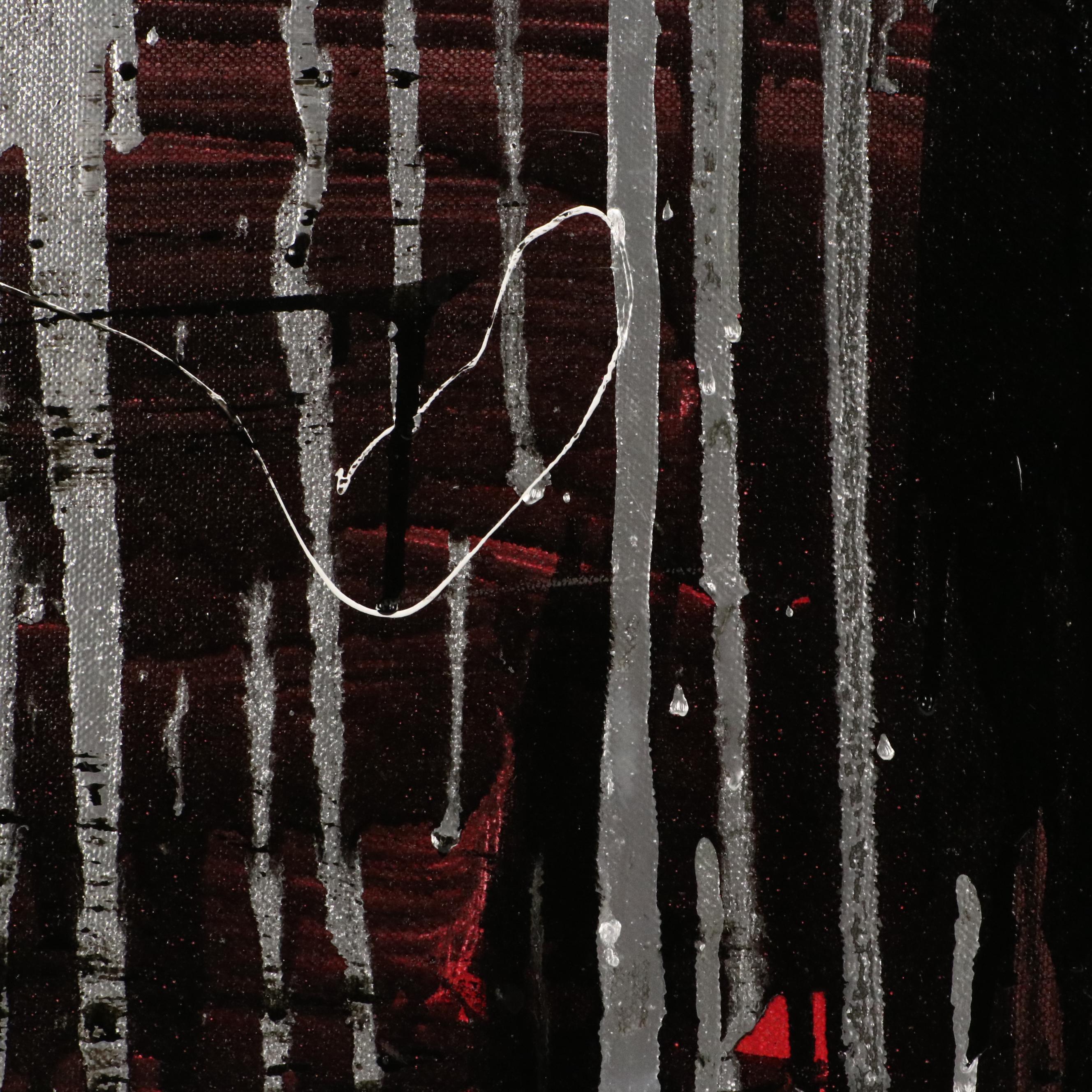 Abstract Expressionistic Mixed Media Painting, Mid to Late 20th Century