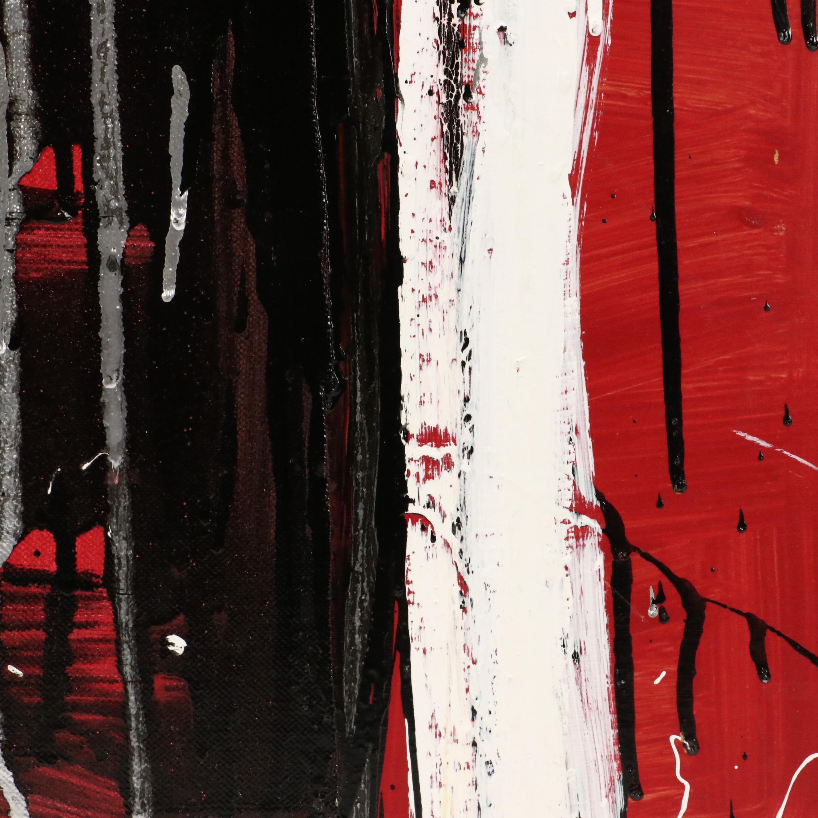 Abstract Expressionistic Mixed Media Painting, Mid to Late 20th Century