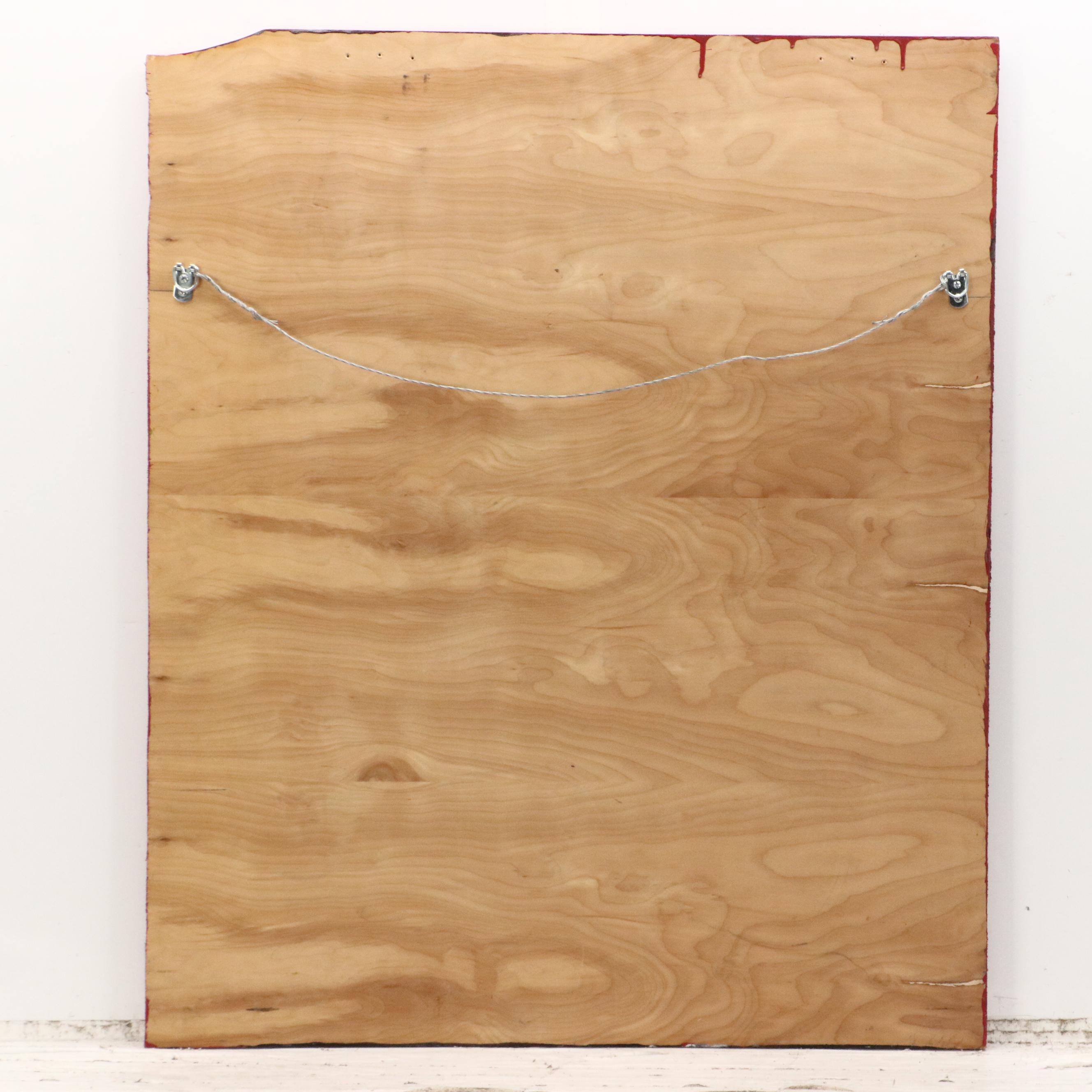 Abstract Expressionistic Mixed Media Painting, Mid to Late 20th Century