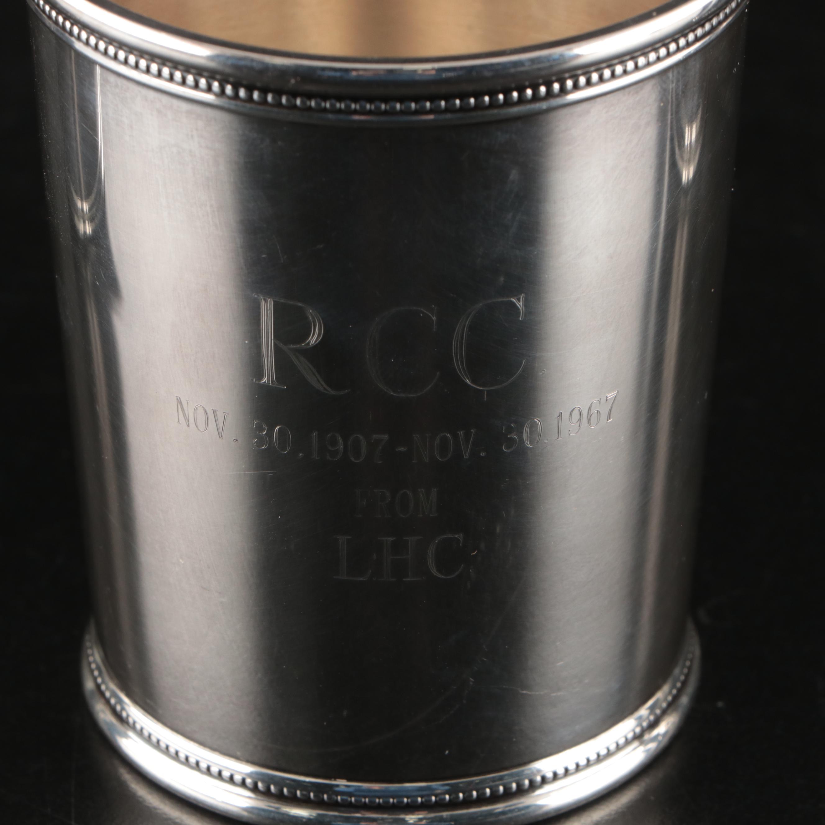 Mark J. Scearce Sterling Silver "Nixon" and "Johnson" Julep Cups