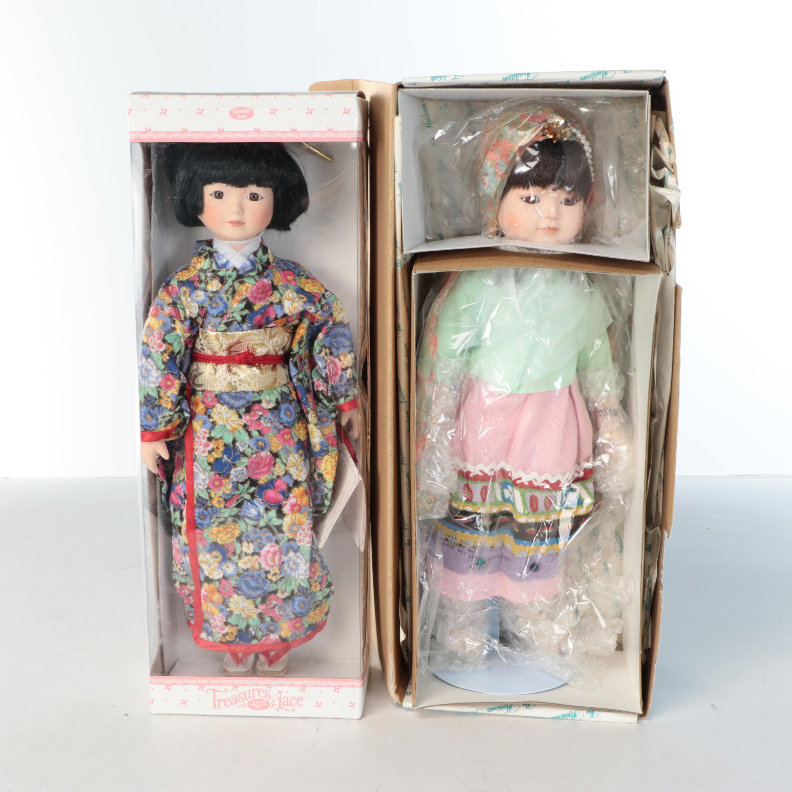 Treasures In Lace, Seymour Mann and Other Hand-Painted Porcelain Dolls