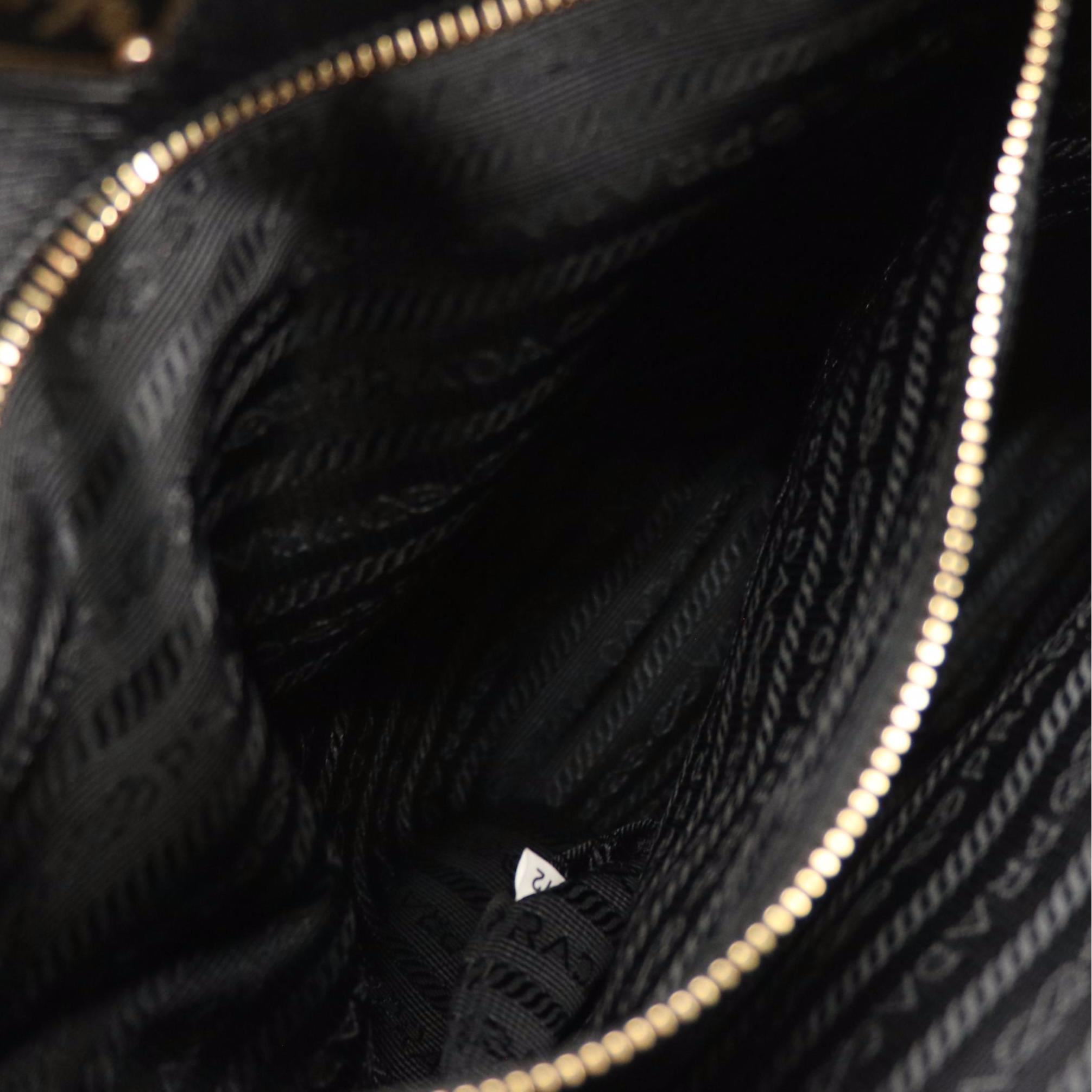 Prada Large Handbag Tote in Black Tessuto Nylon and Leather