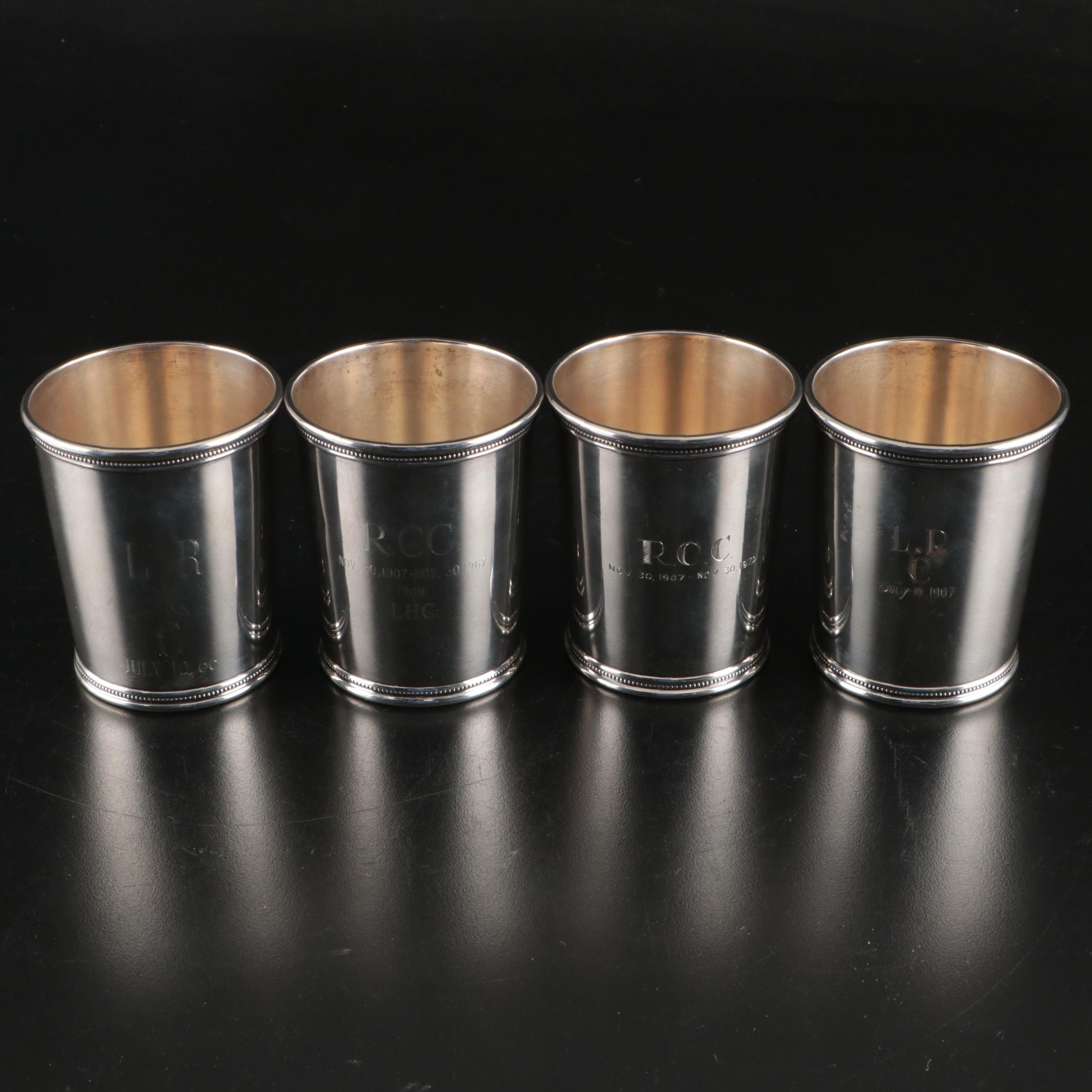 Mark J. Scearce Sterling Silver "Nixon" and "Johnson" Julep Cups