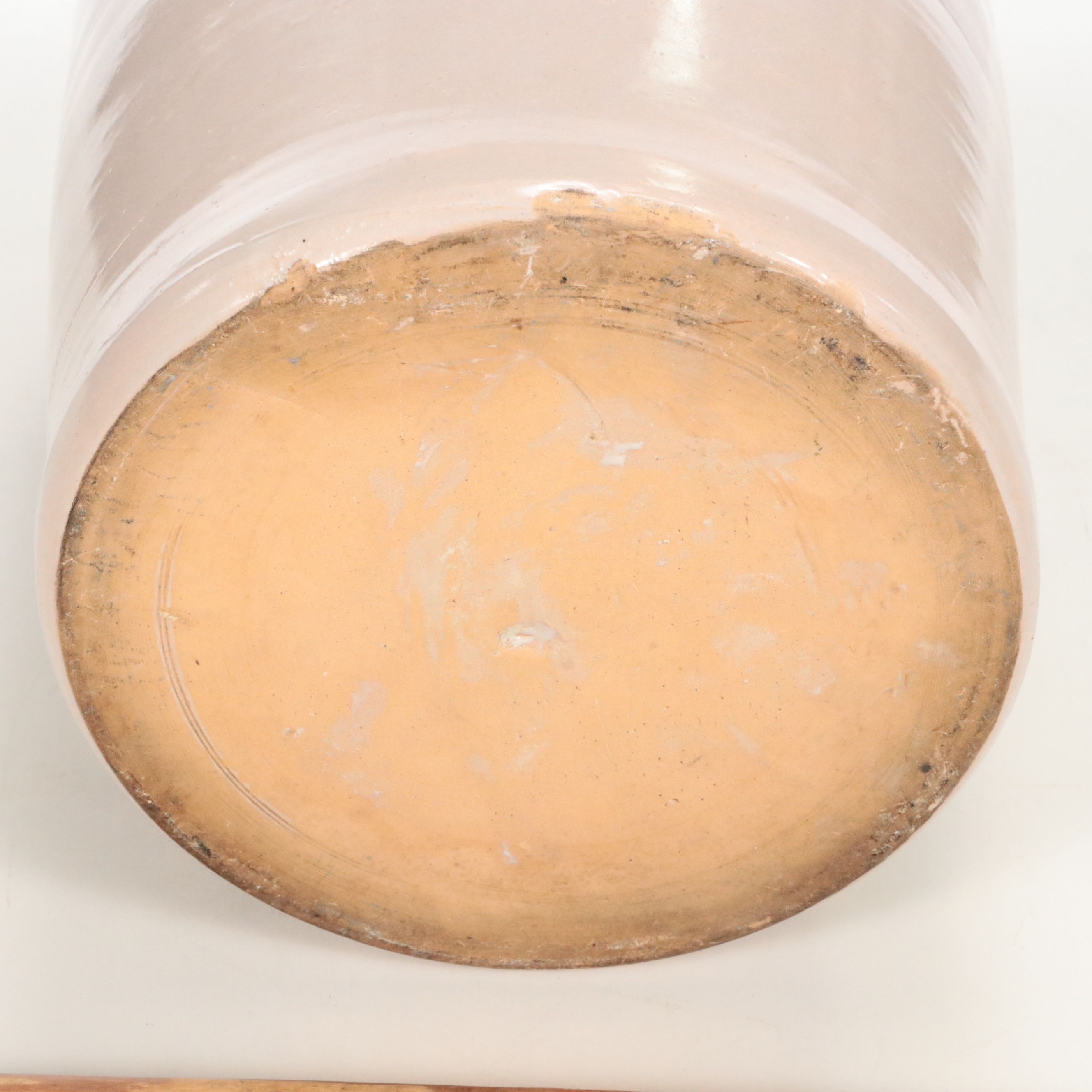 Marshall Pottery 4-Gallon Stoneware and Cobalt Butter Churn