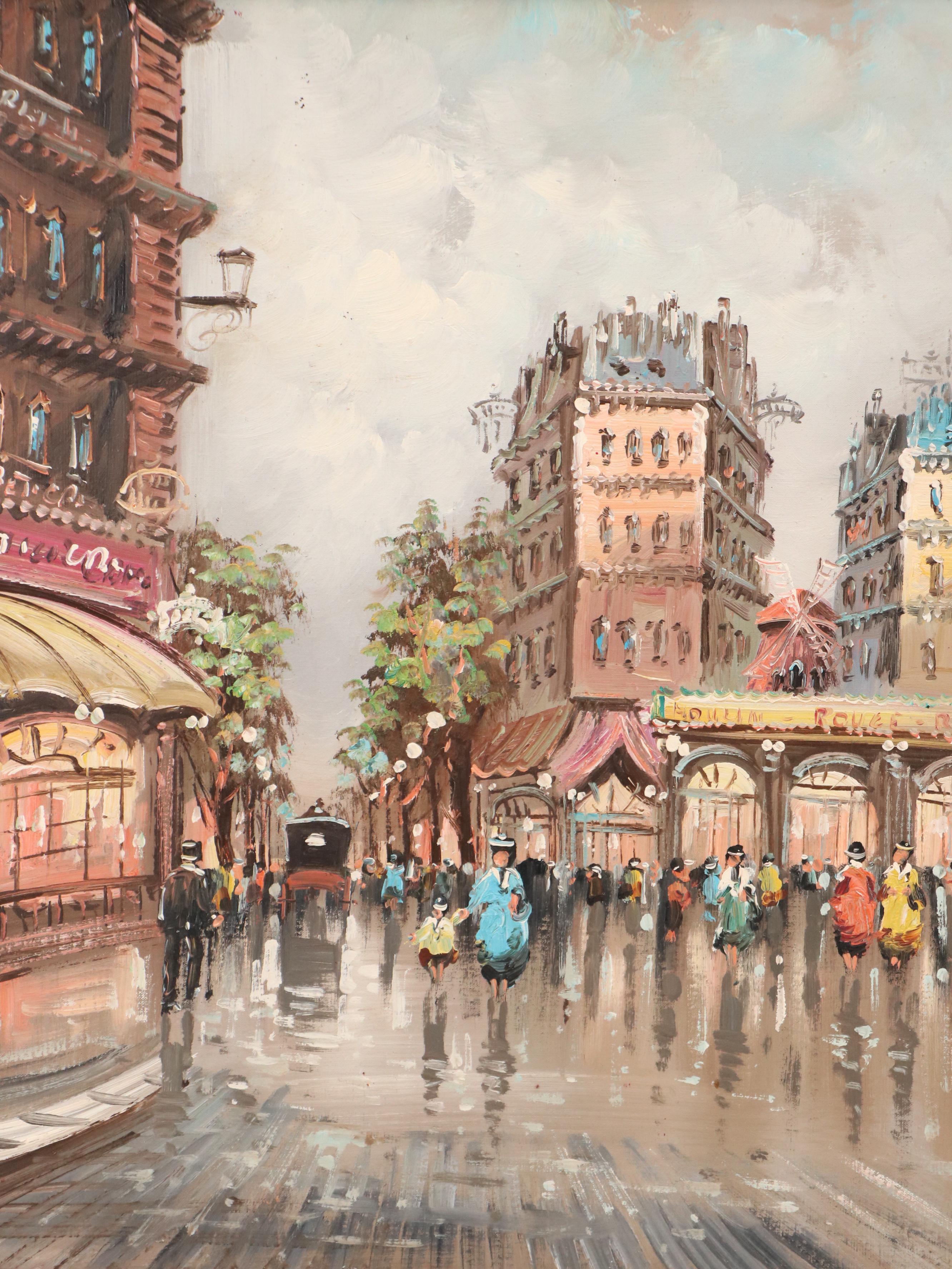 Philipi Cityscape Oil Painting of European Street Scene