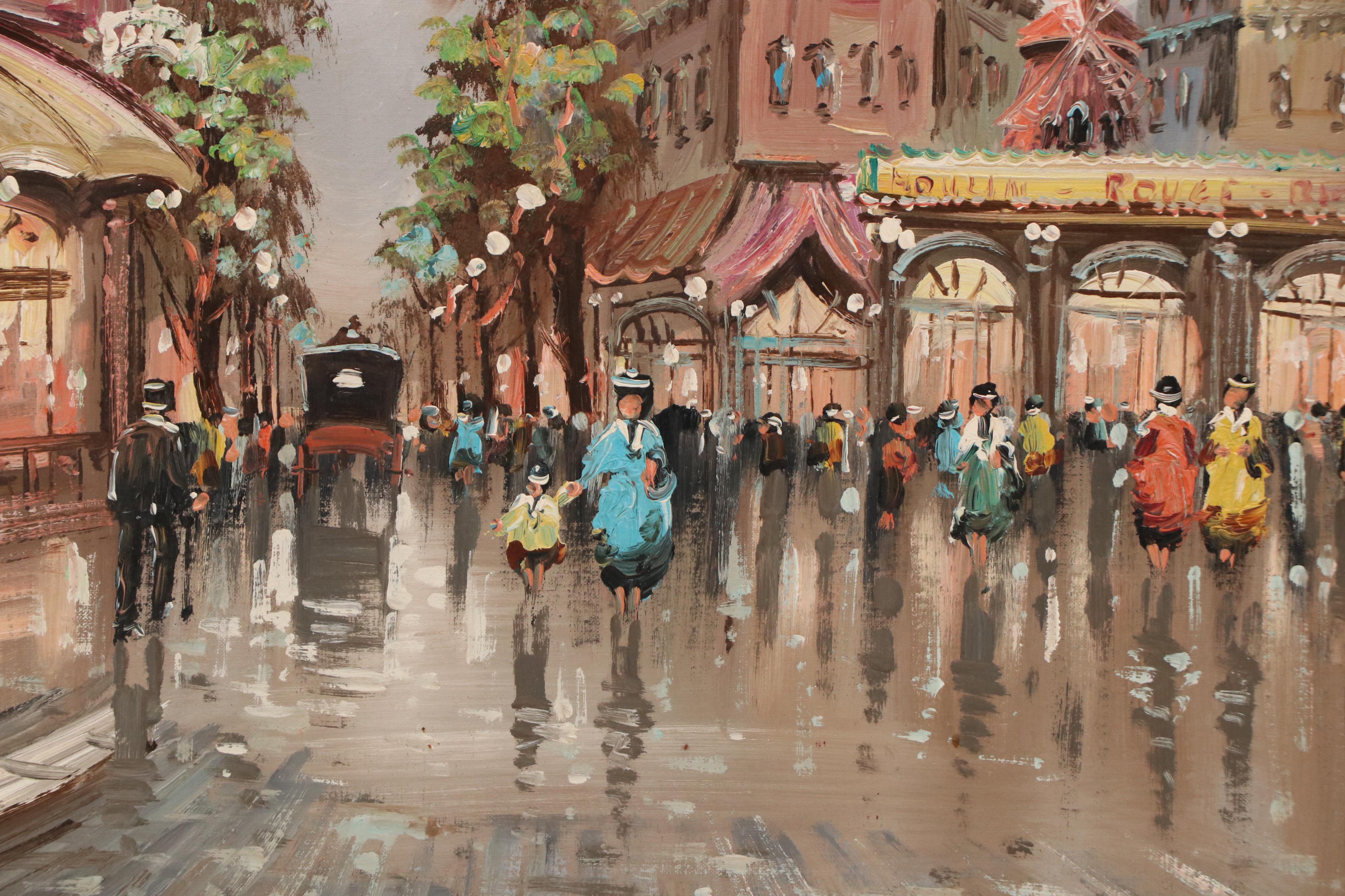 Philipi Cityscape Oil Painting of European Street Scene