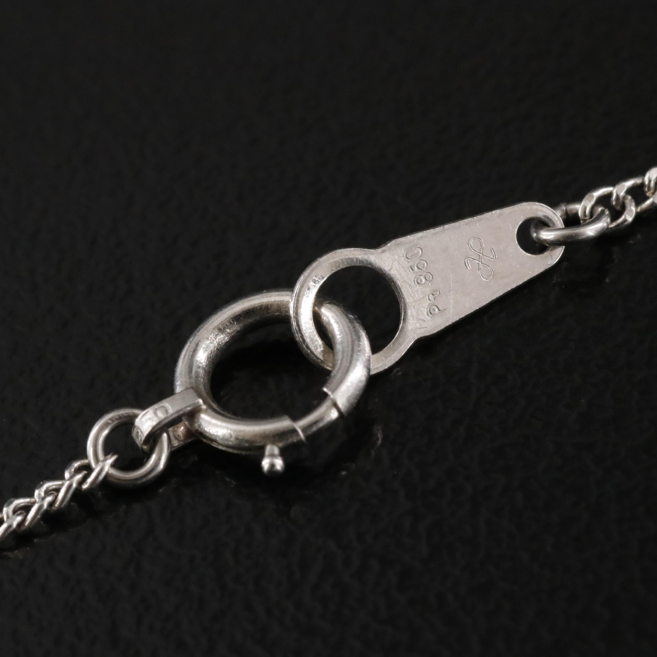 Vintage Platinum 0.48 CT Diamond Solitaire Necklace