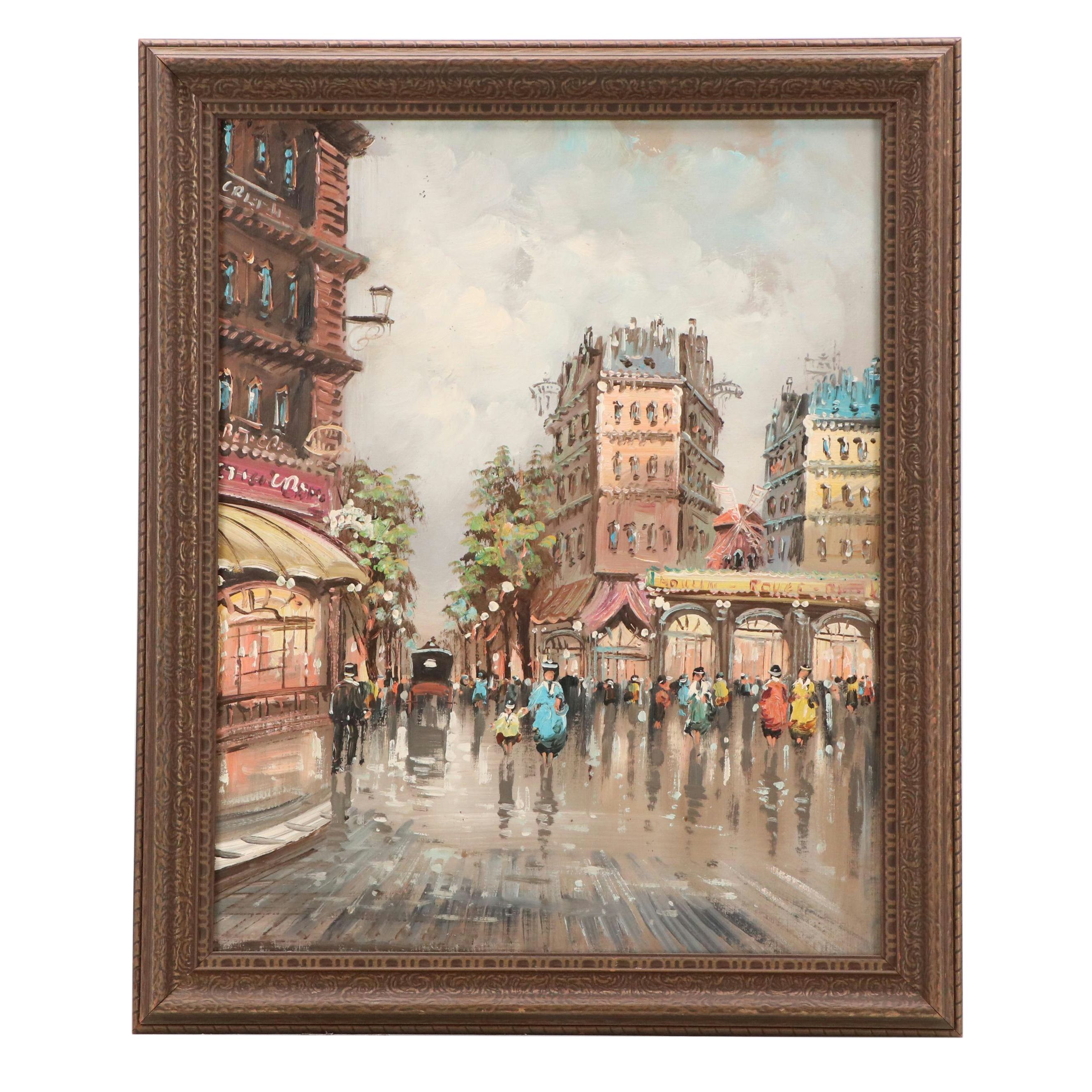 Philipi Cityscape Oil Painting of European Street Scene