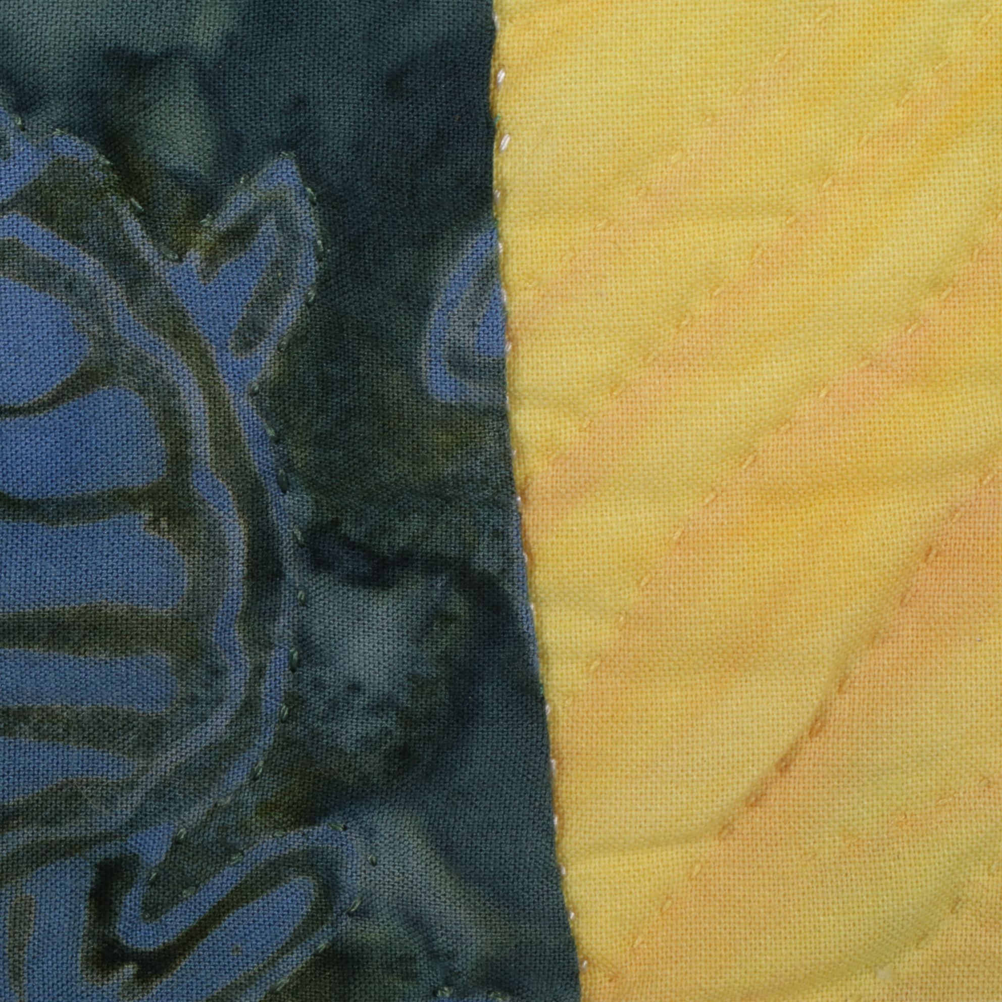 Sue Cavanaugh Bali Inspired Embroidery & Batik Quilted Wall Panel, 2001