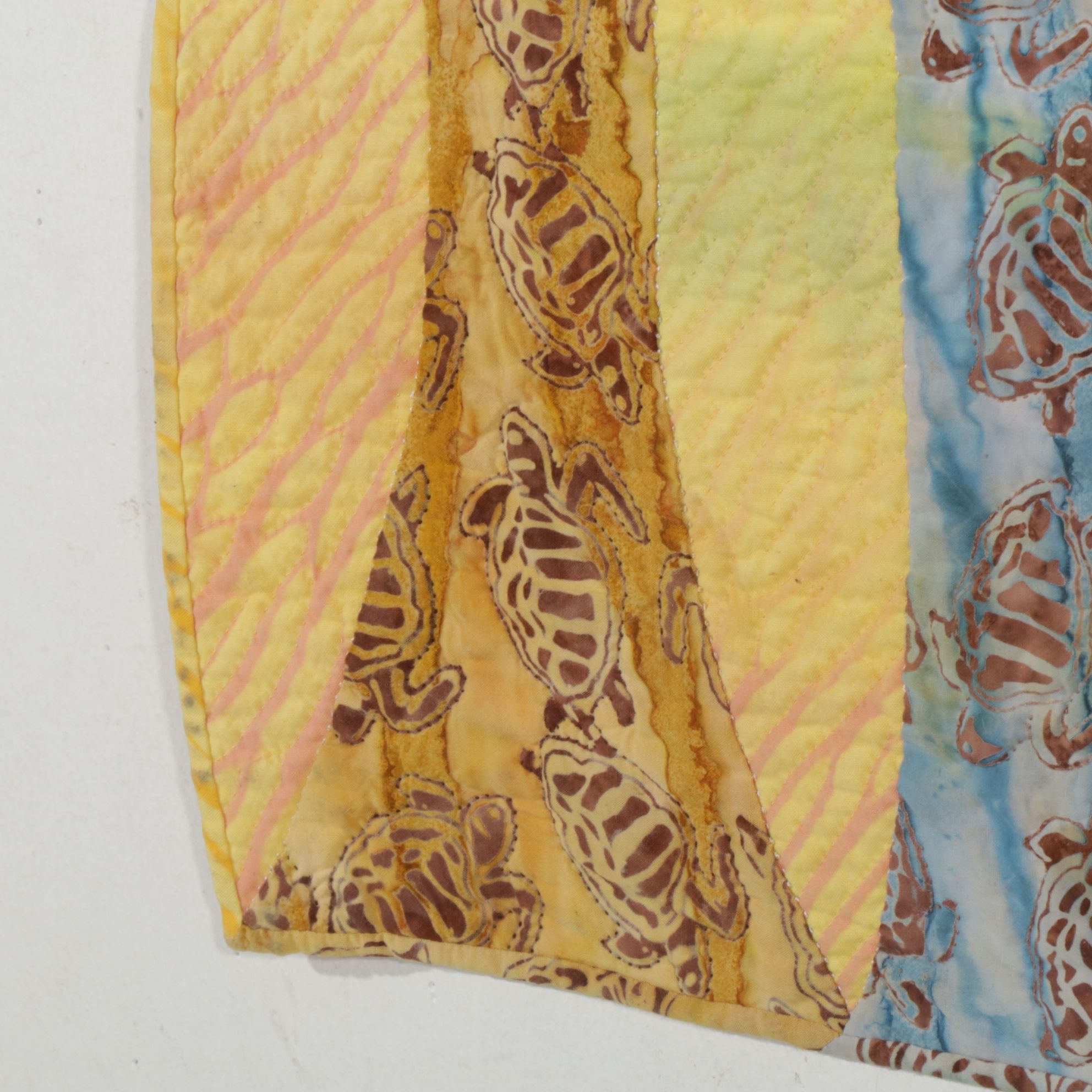 Sue Cavanaugh Bali Inspired Embroidery & Batik Quilted Wall Panel, 2001