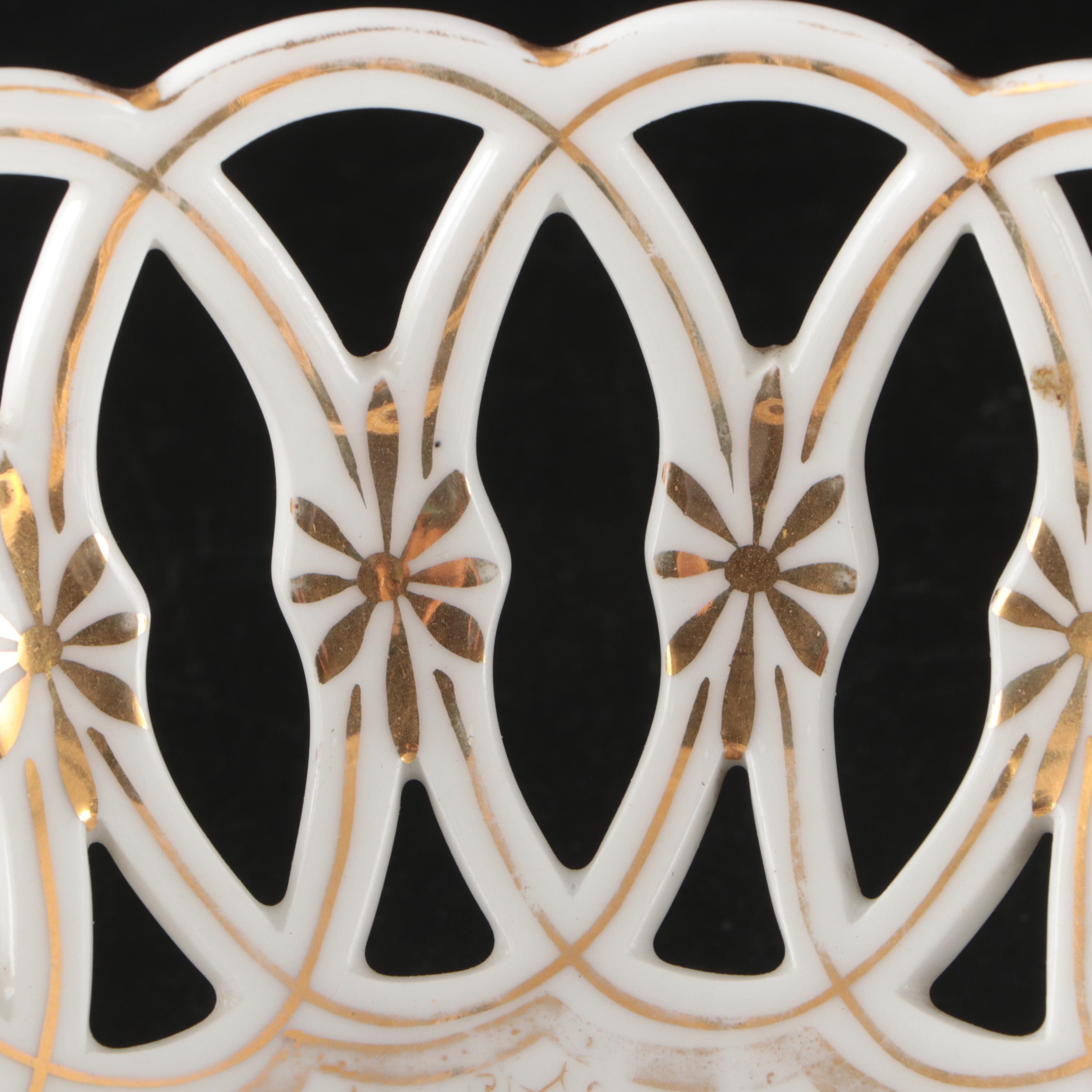 Carl Tielsch Porcelain Open Border Fruit Bowls, Late 19th Century