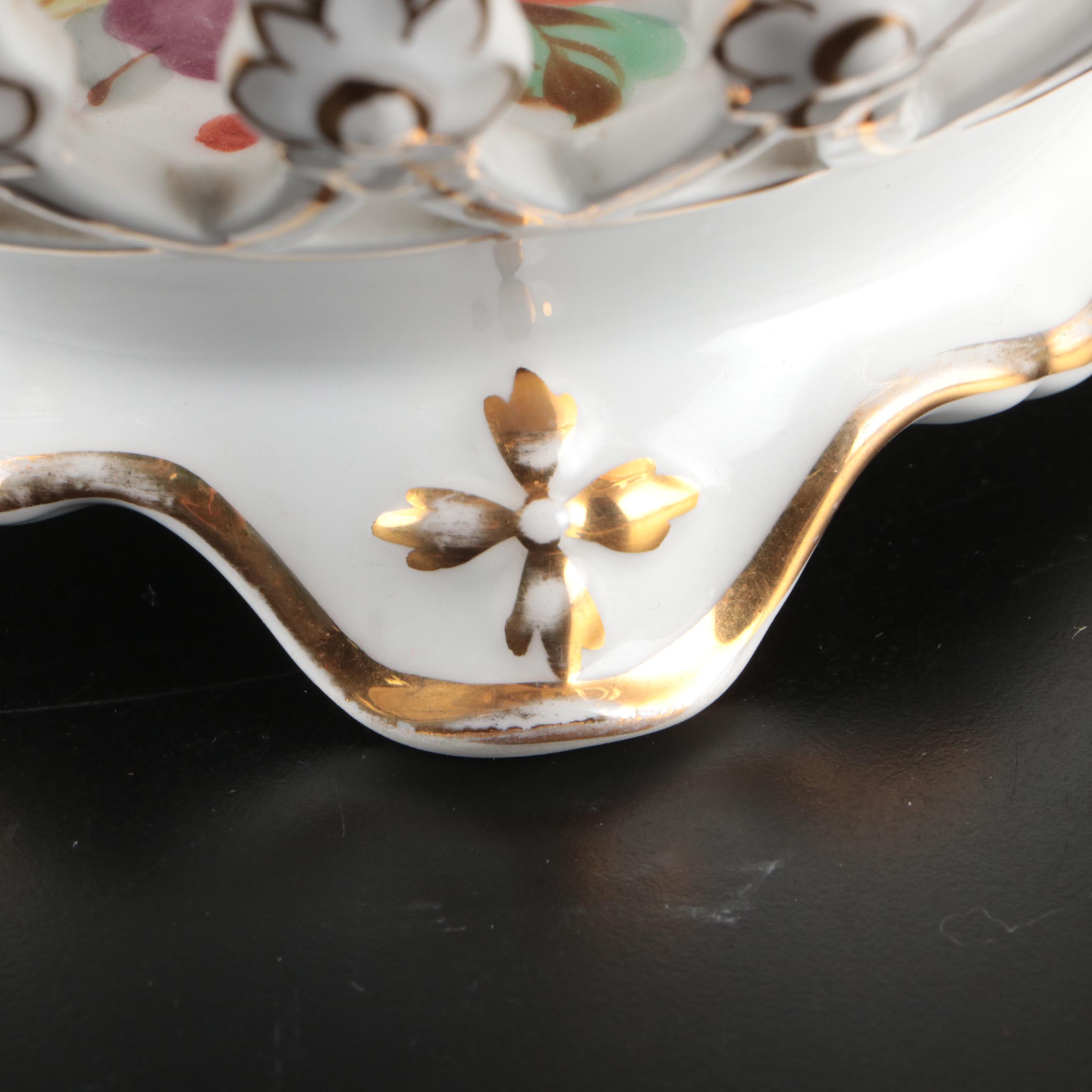 Carl Tielsch Porcelain Open Border Fruit Bowls, Late 19th Century