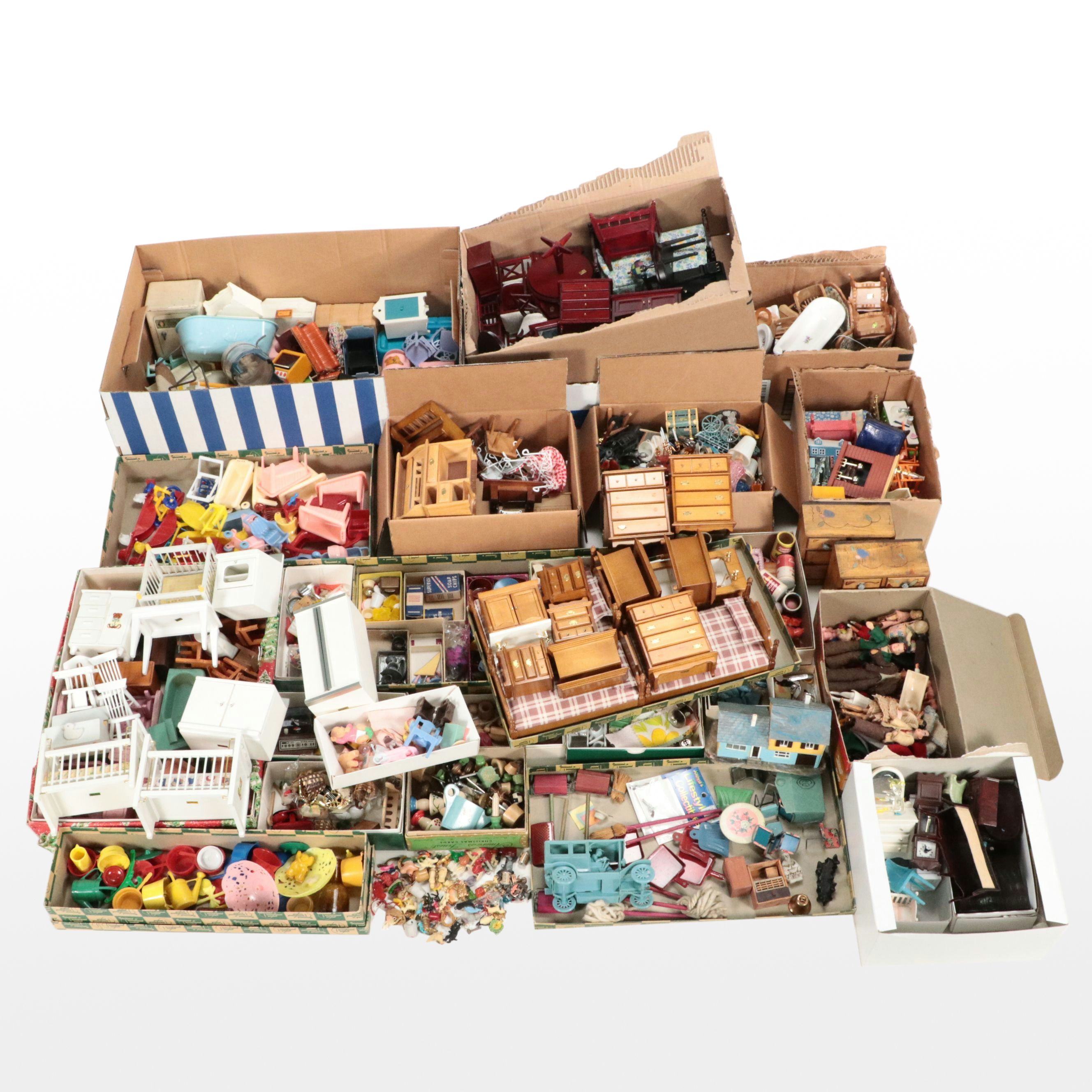 Dollhouse Furniture and Miniature Décor with Cracker Jack Prizes, More Toys