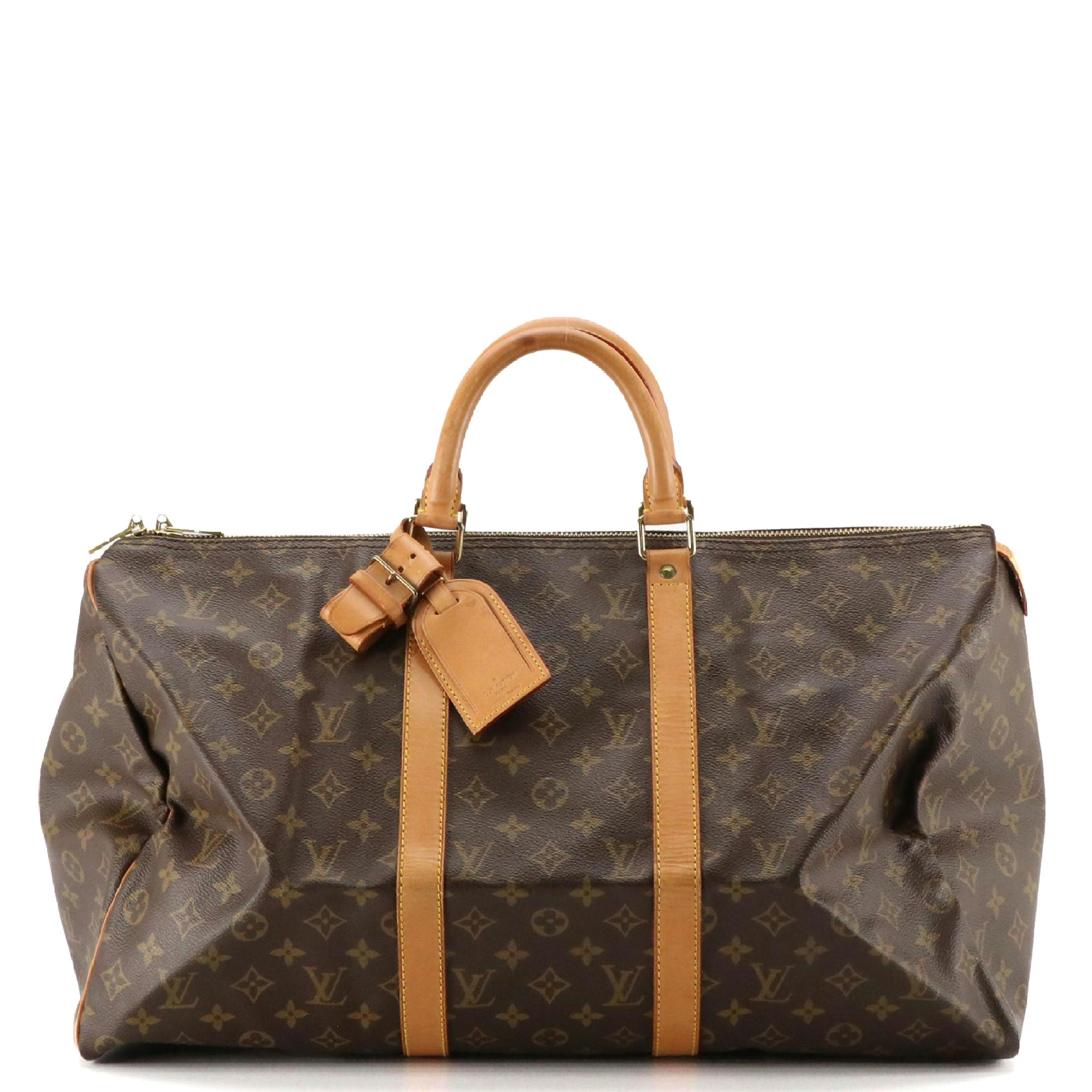 Louis Vuitton Keepall Bandoulière 50 in Monogram Canvas and Vachetta Leather