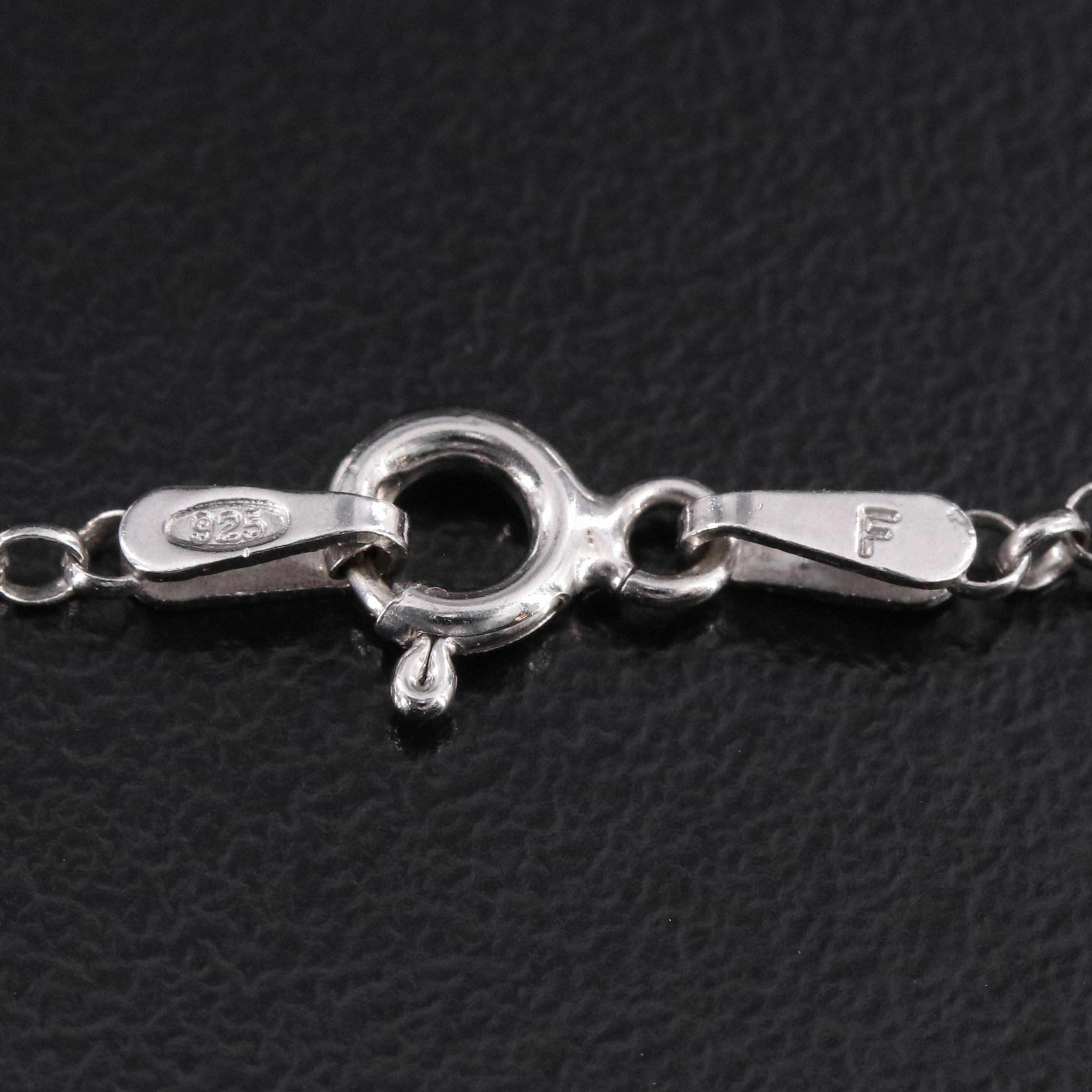 Sterling Chalcedony and White Topaz Enhancer Pendant Necklace