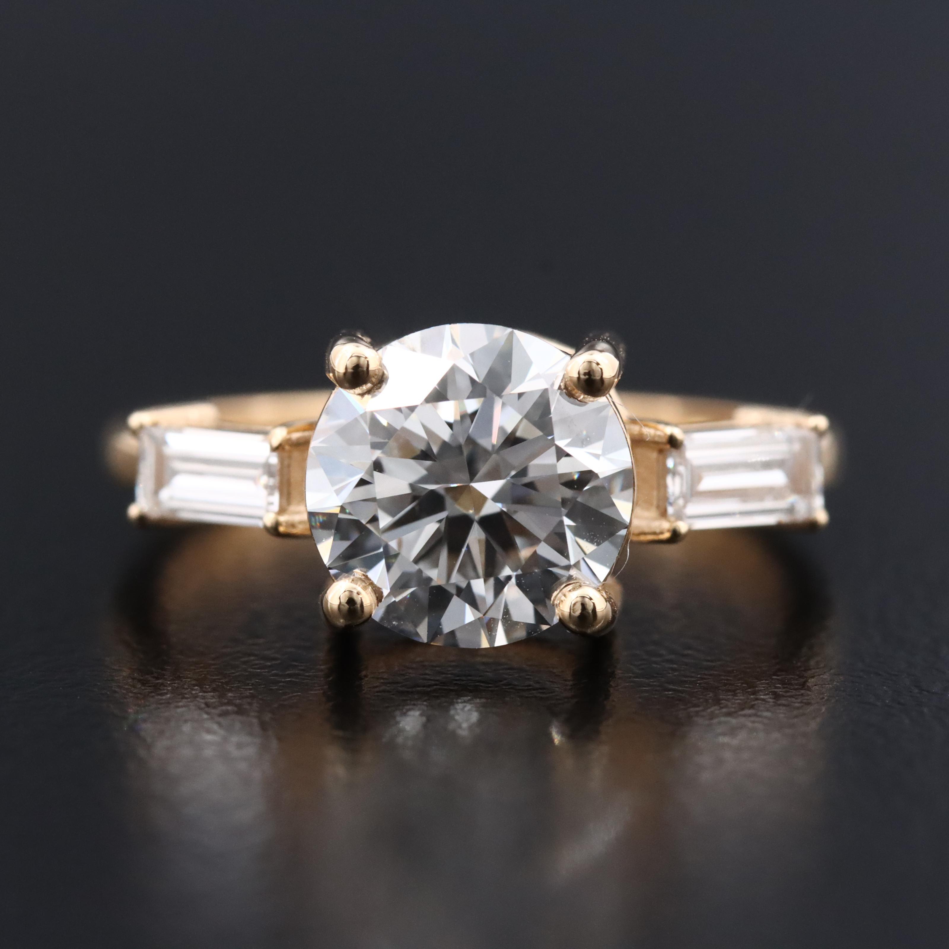 18K 2.26 CTW Lab Grown Diamond Ring with IGI Report