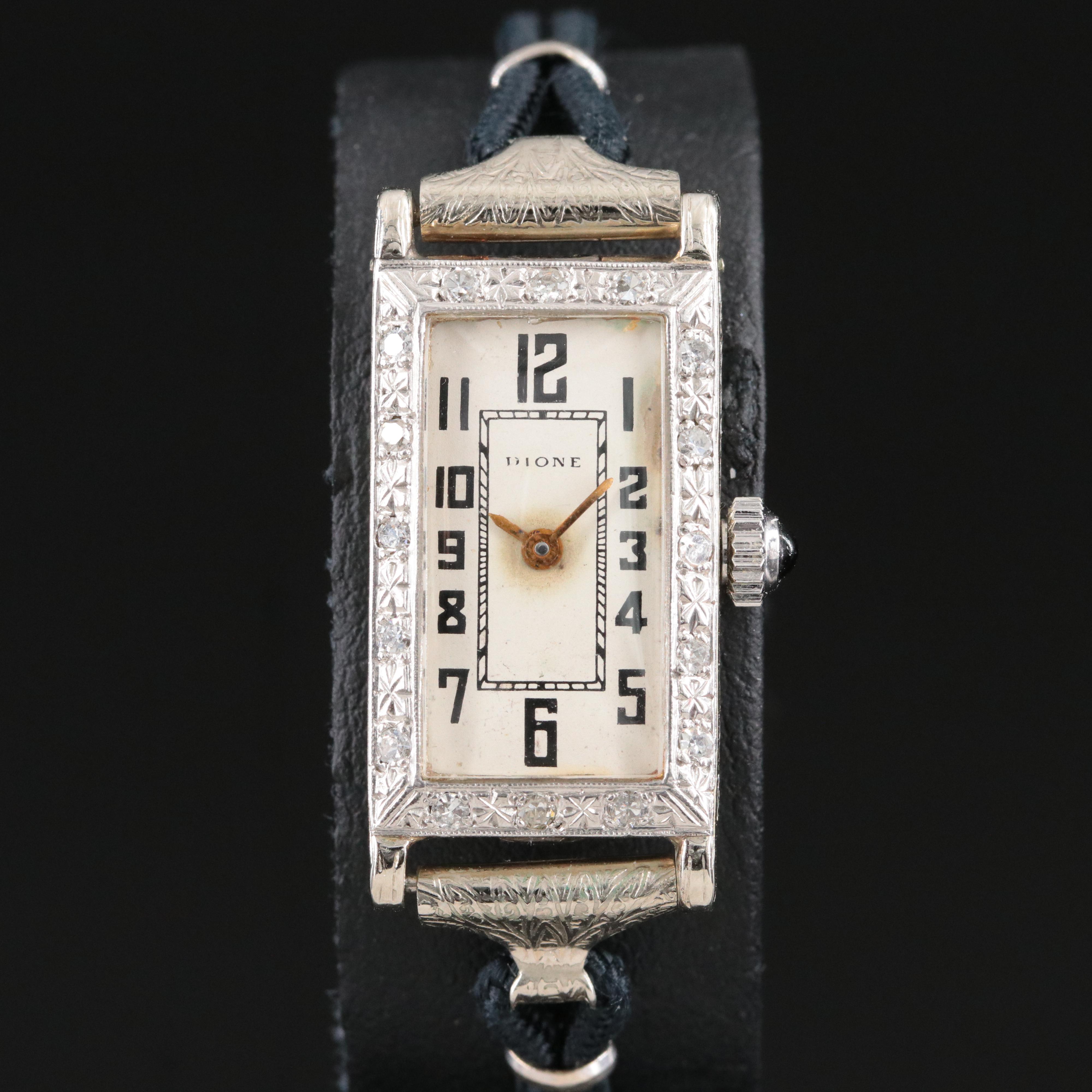 Art Deco Dione Platinum & 18K Diamond Watch